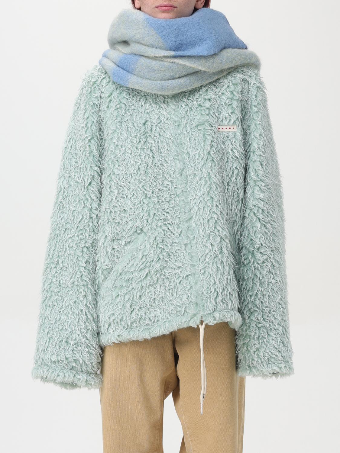 Marni Scarf Woman Gnawed Blue