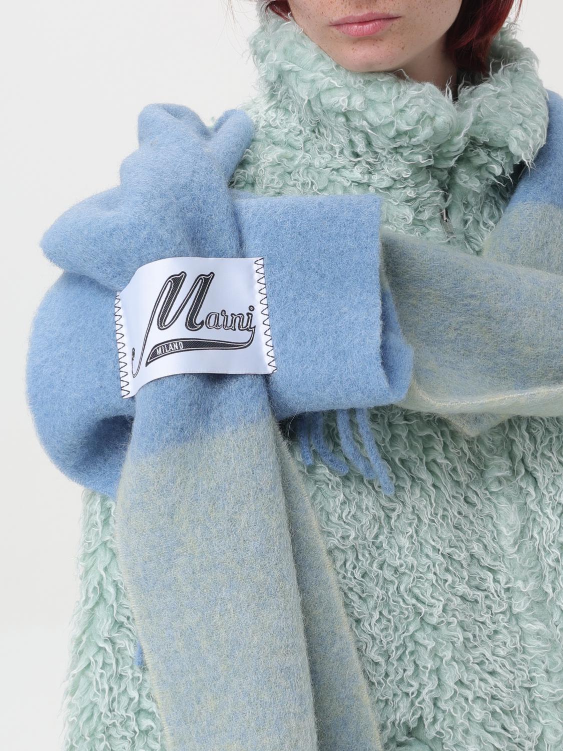 Marni Scarf Woman Gnawed Blue