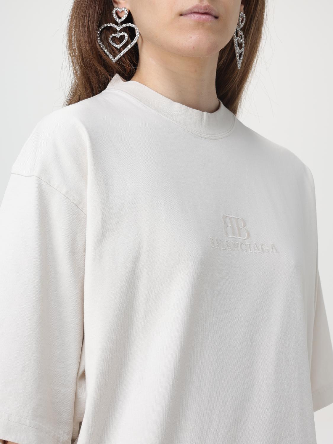 Balenciaga T Shirt Woman Beige