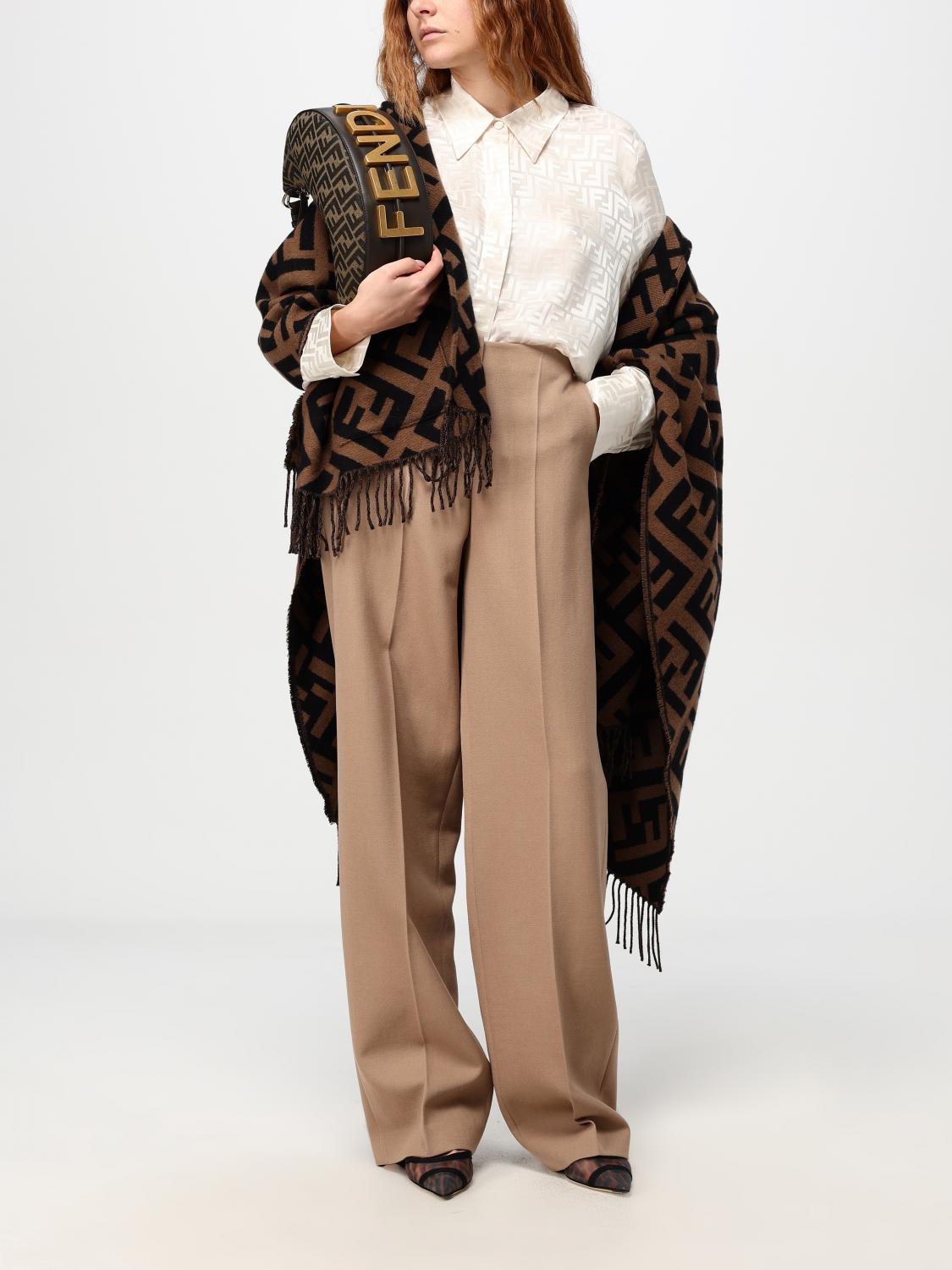 Fendi Pants Woman Brown