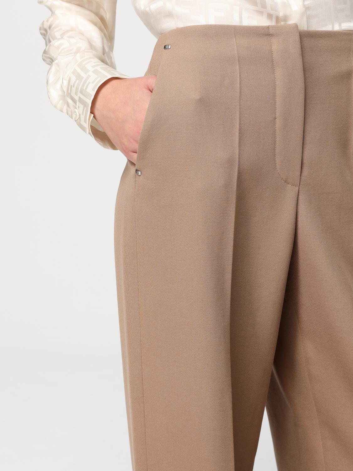 Fendi Pants Woman Brown