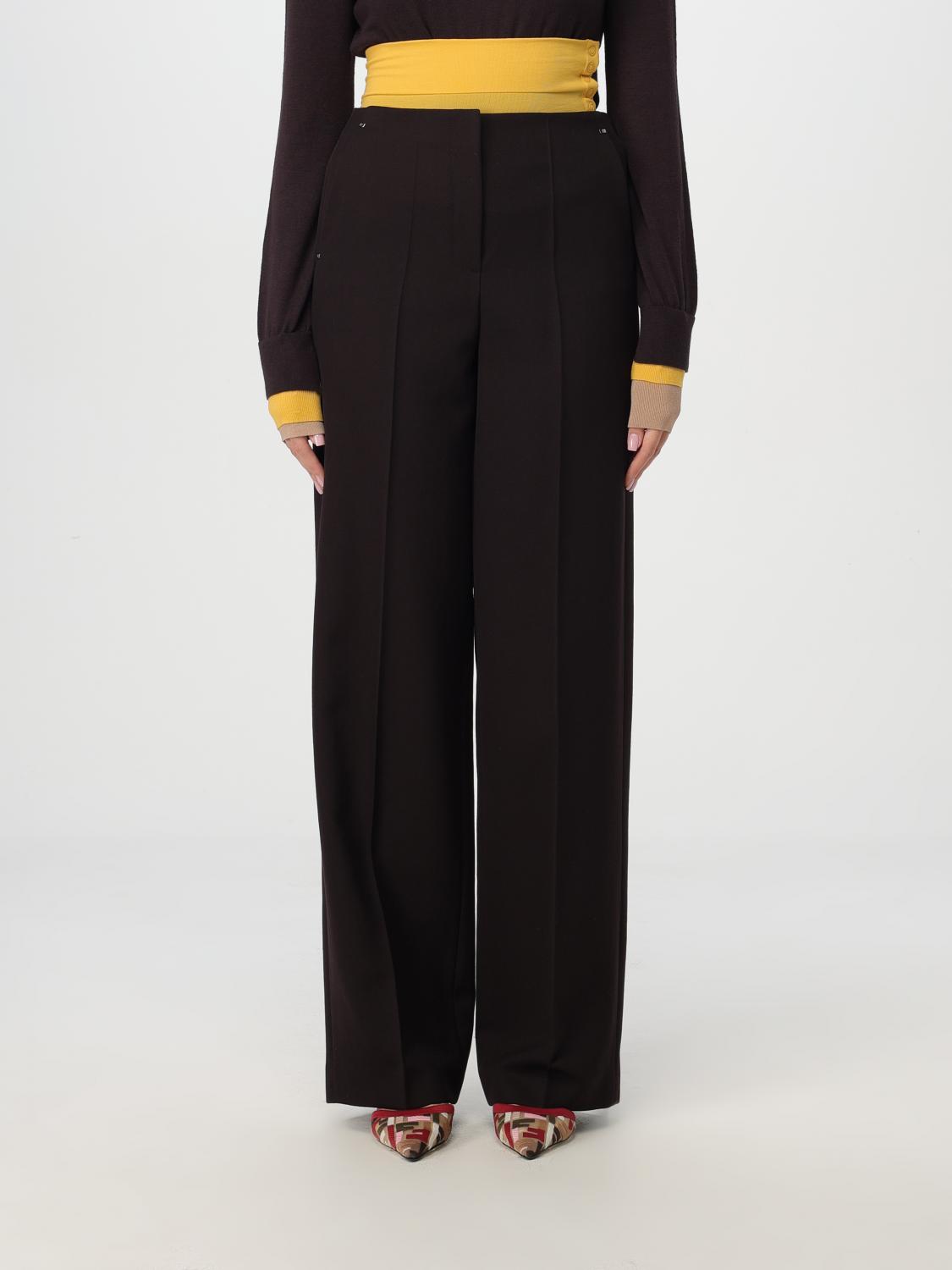 Fendi Pants Woman Brown