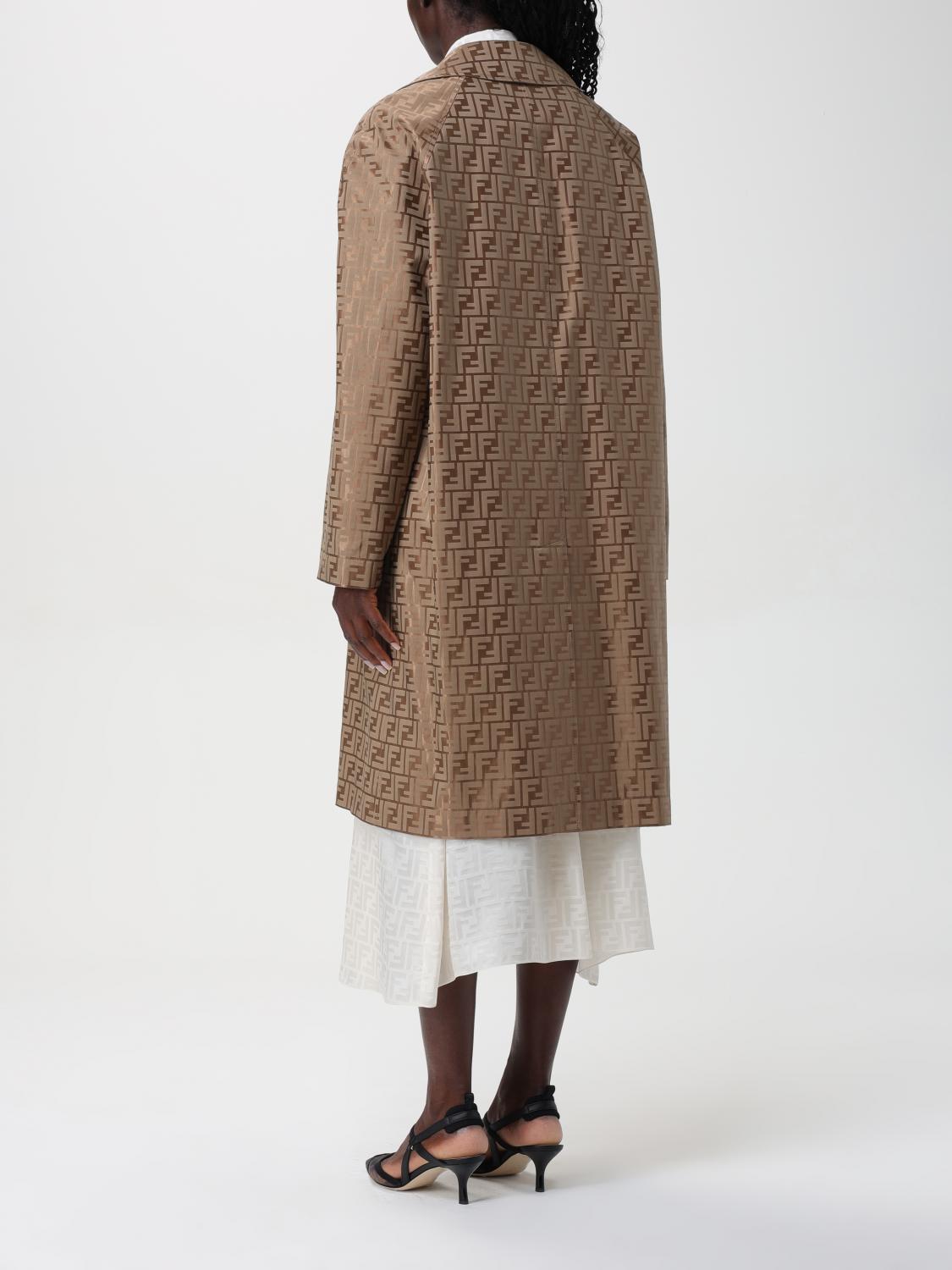 Fendi Coat Woman Beige