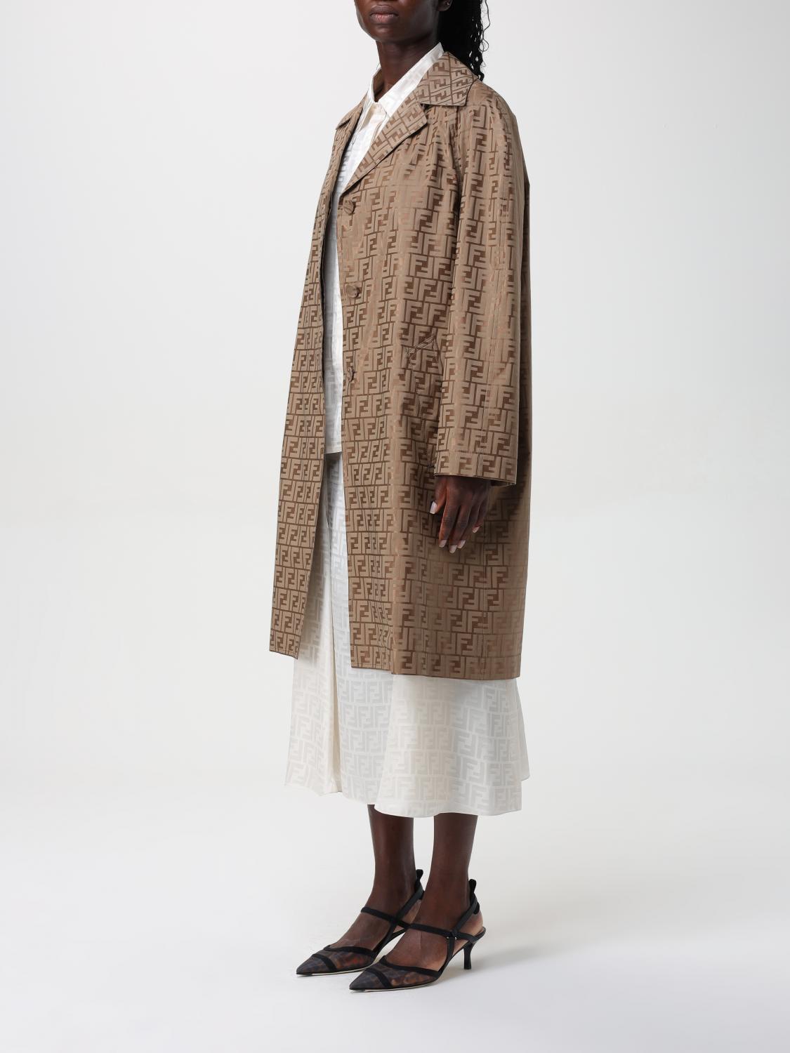 Fendi Coat Woman Beige
