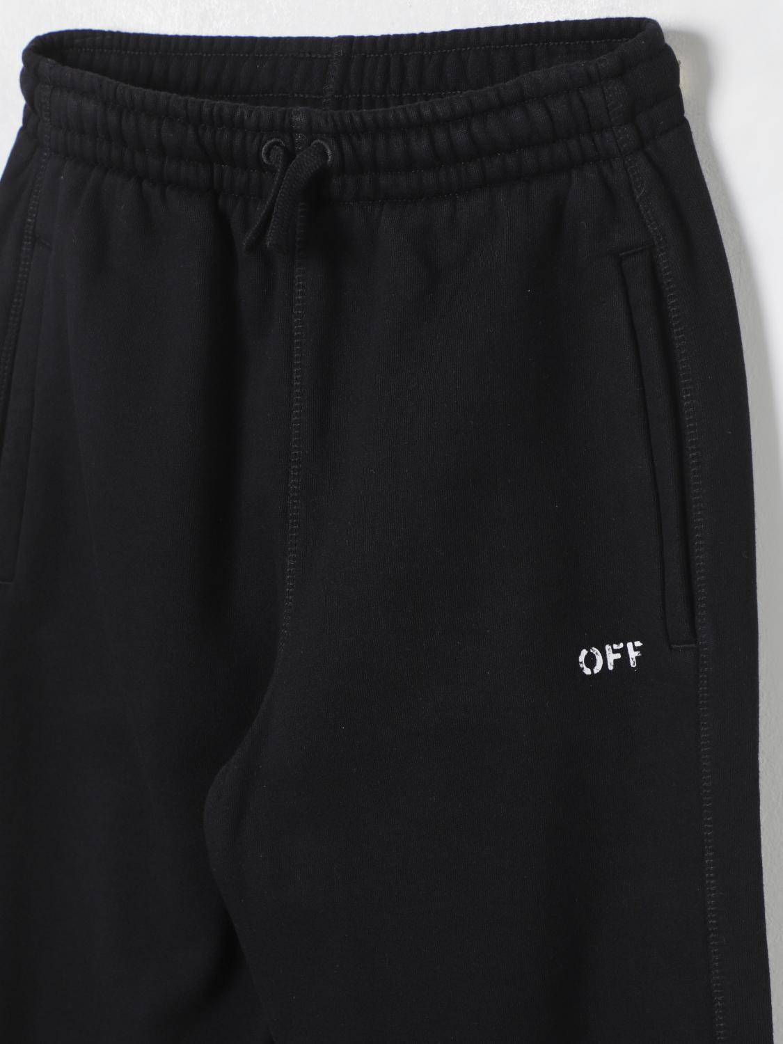Off White Kids Pants Kids Black