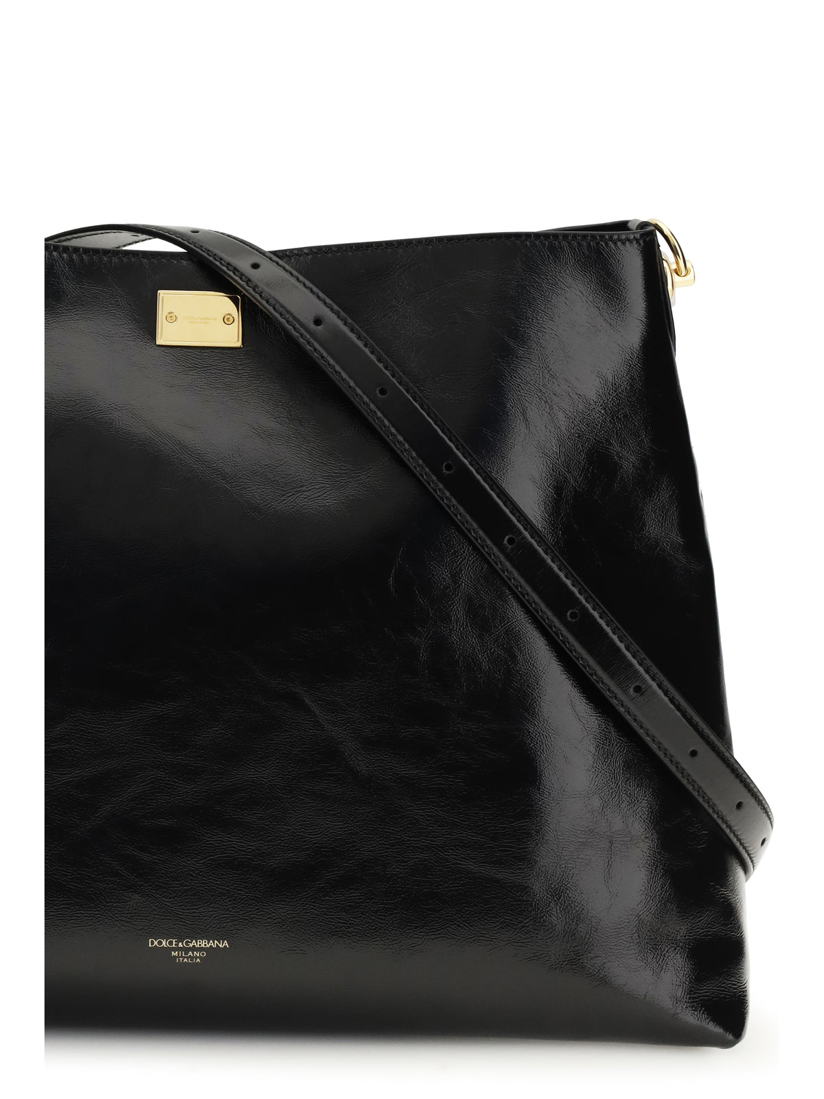 Dolce & Gabbana Large Vittoria leather Shoulder Bag - Black