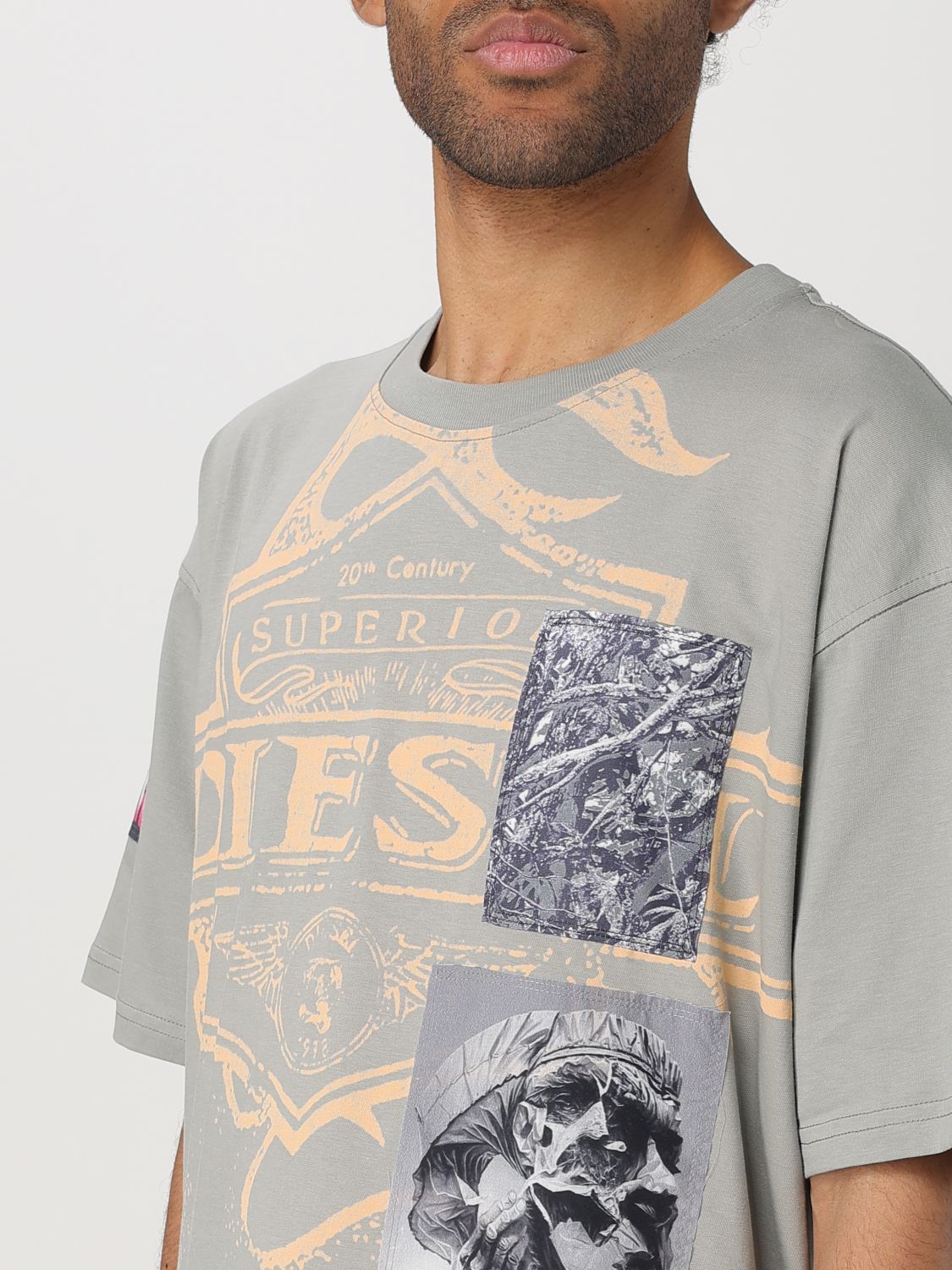 Diesel T Shirt Men Grey