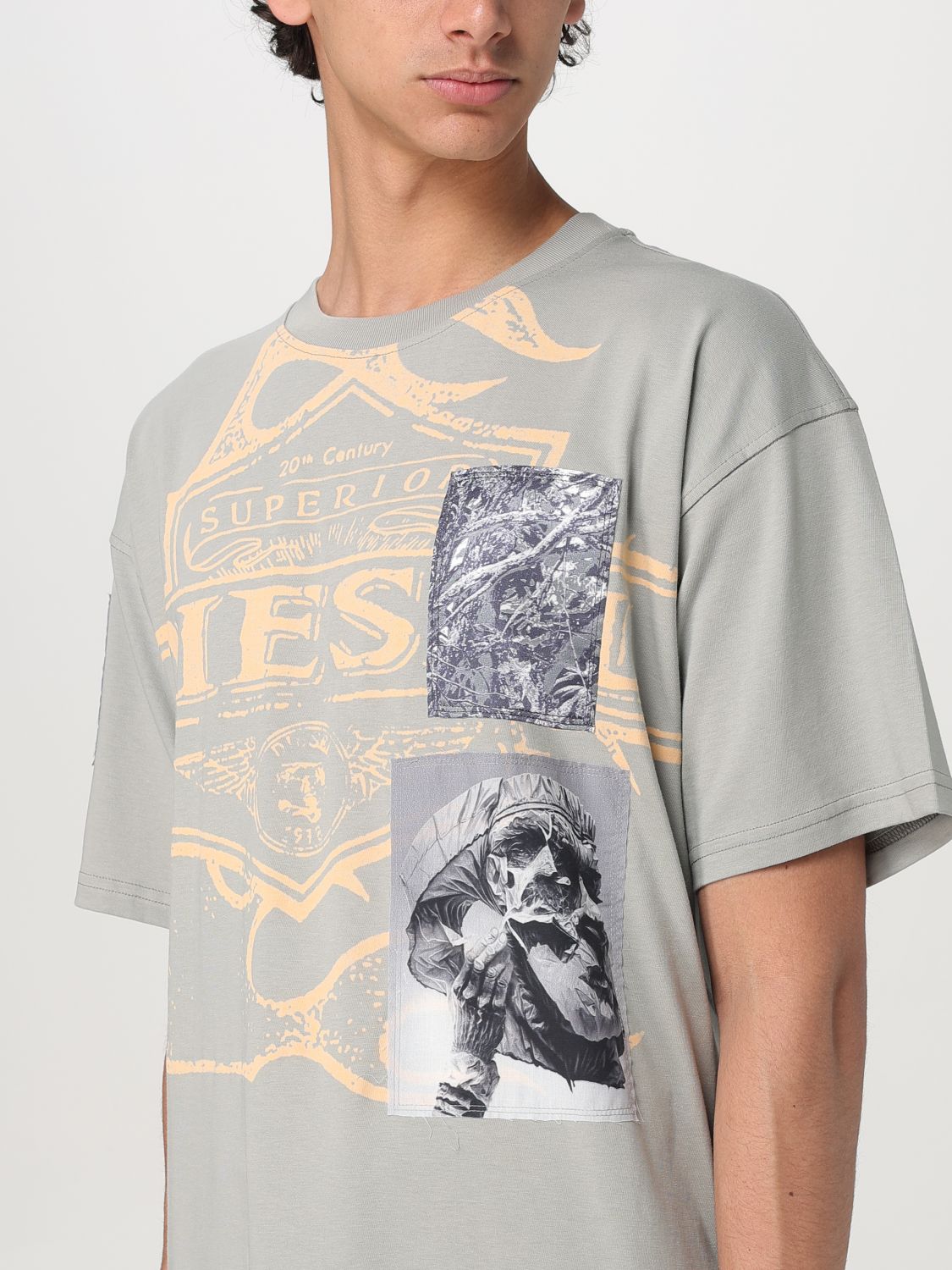 Diesel T Shirt Men Grey