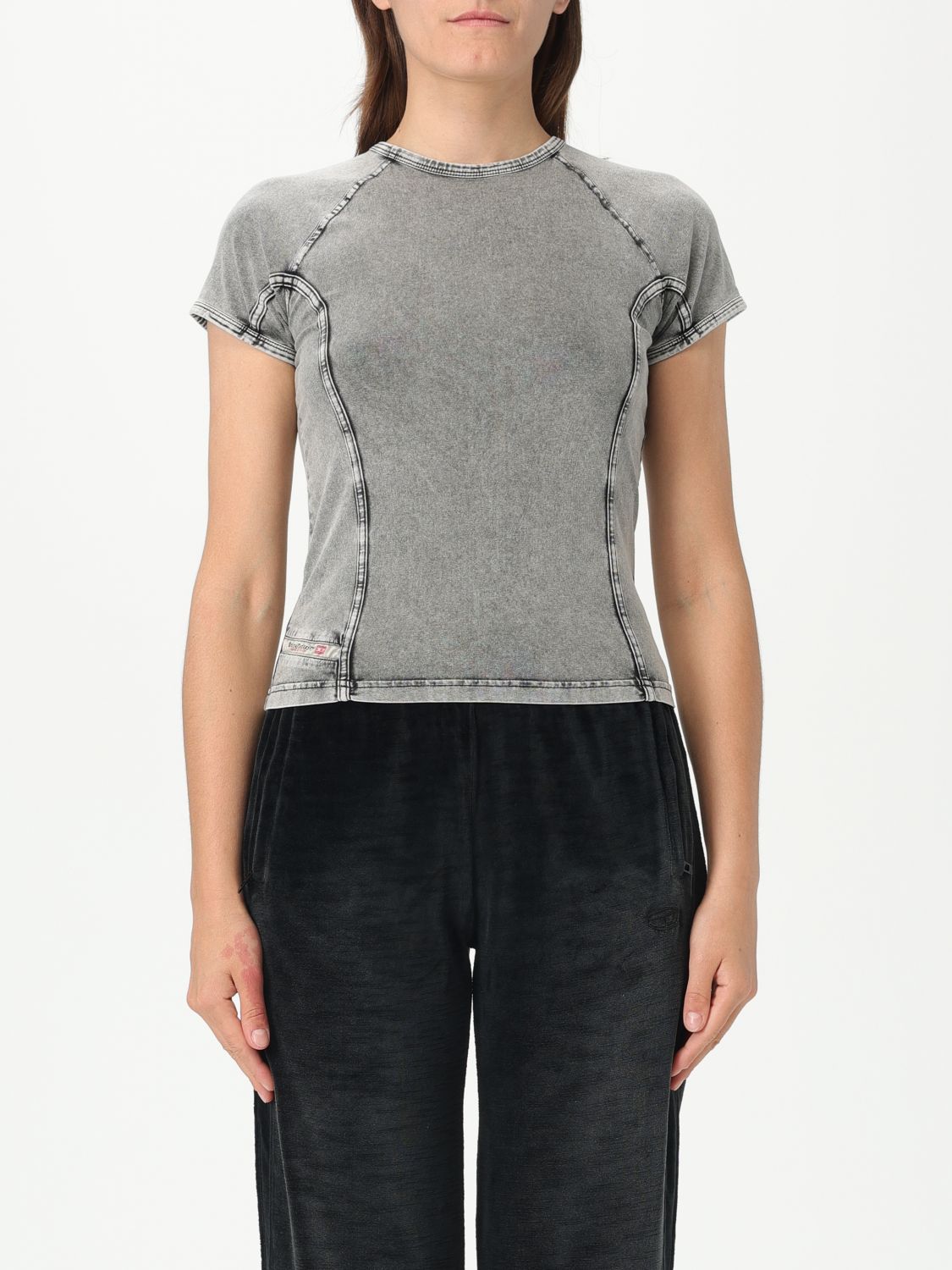 Diesel T Shirt Woman Grey