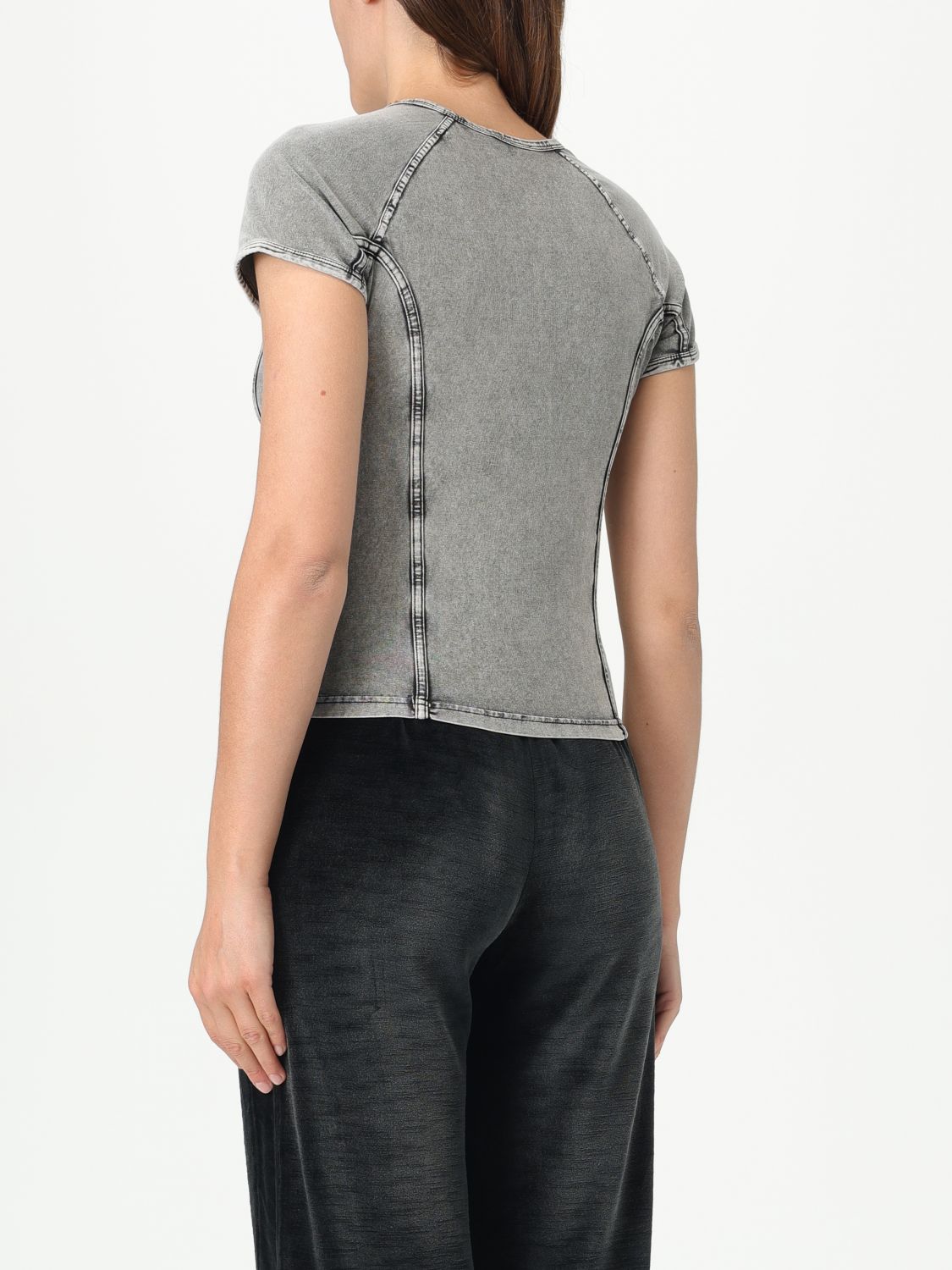 Diesel T Shirt Woman Grey