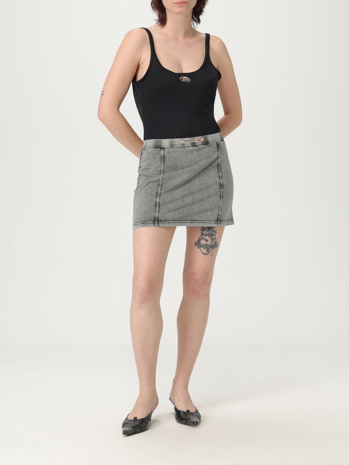 Diesel Skirt Woman Grey