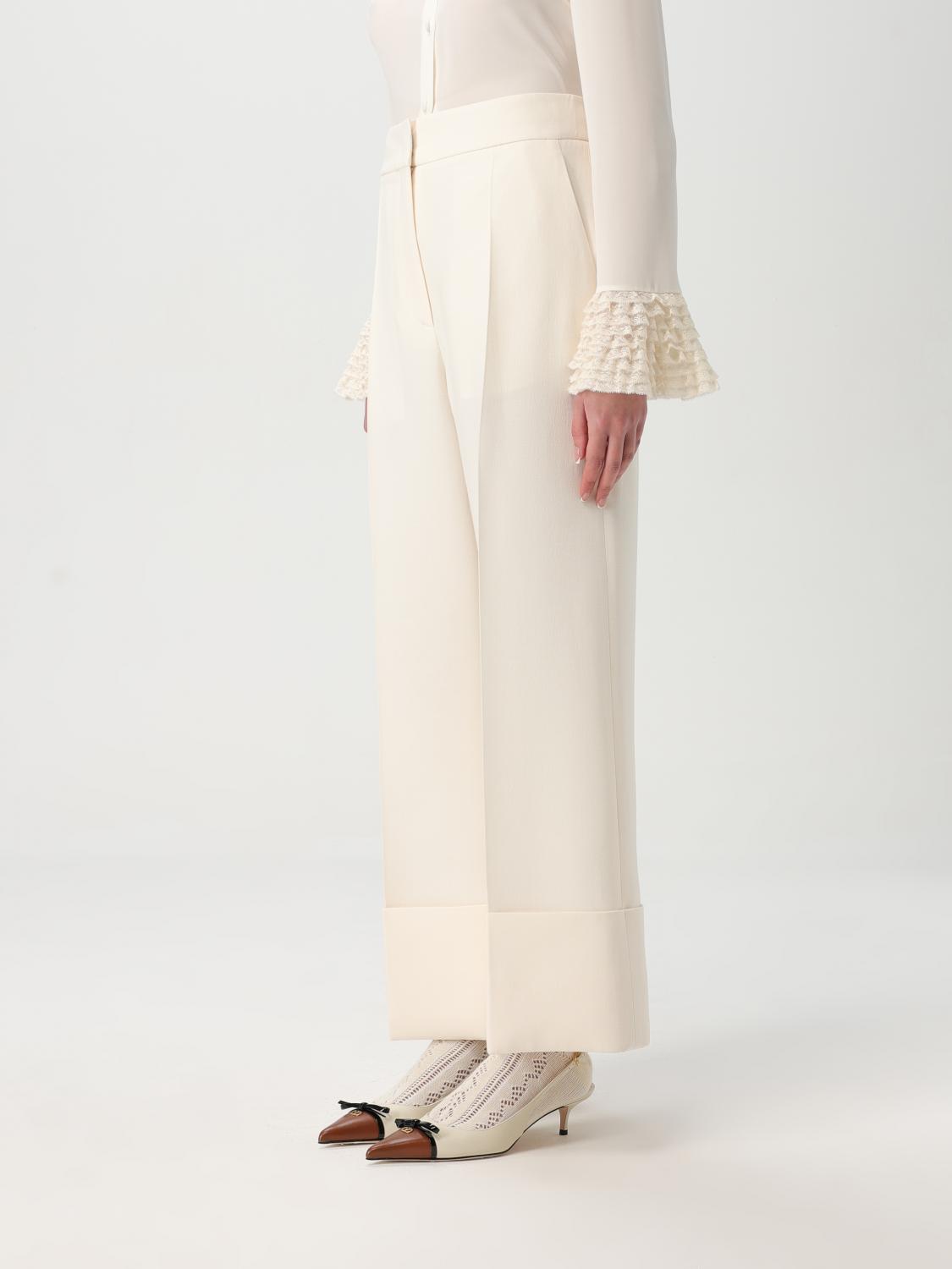 Valentino Pants Woman Yellow Cream