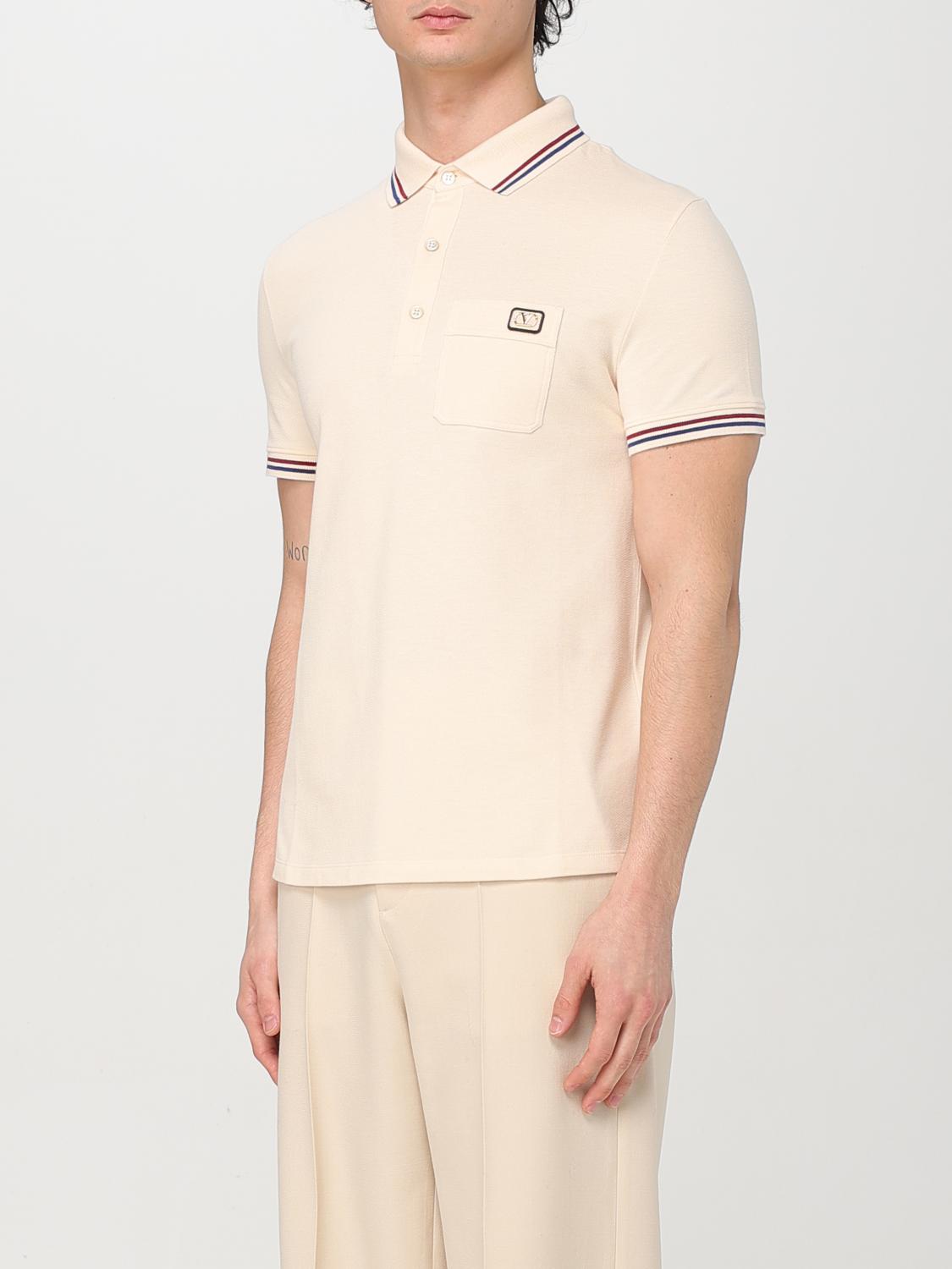 Valentino Polo Shirt Men Yellow Cream