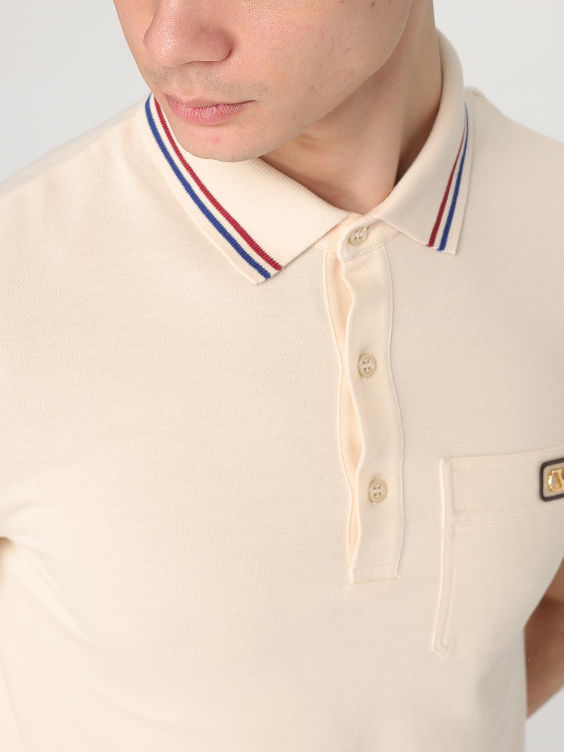 Valentino Polo Shirt Men Yellow Cream