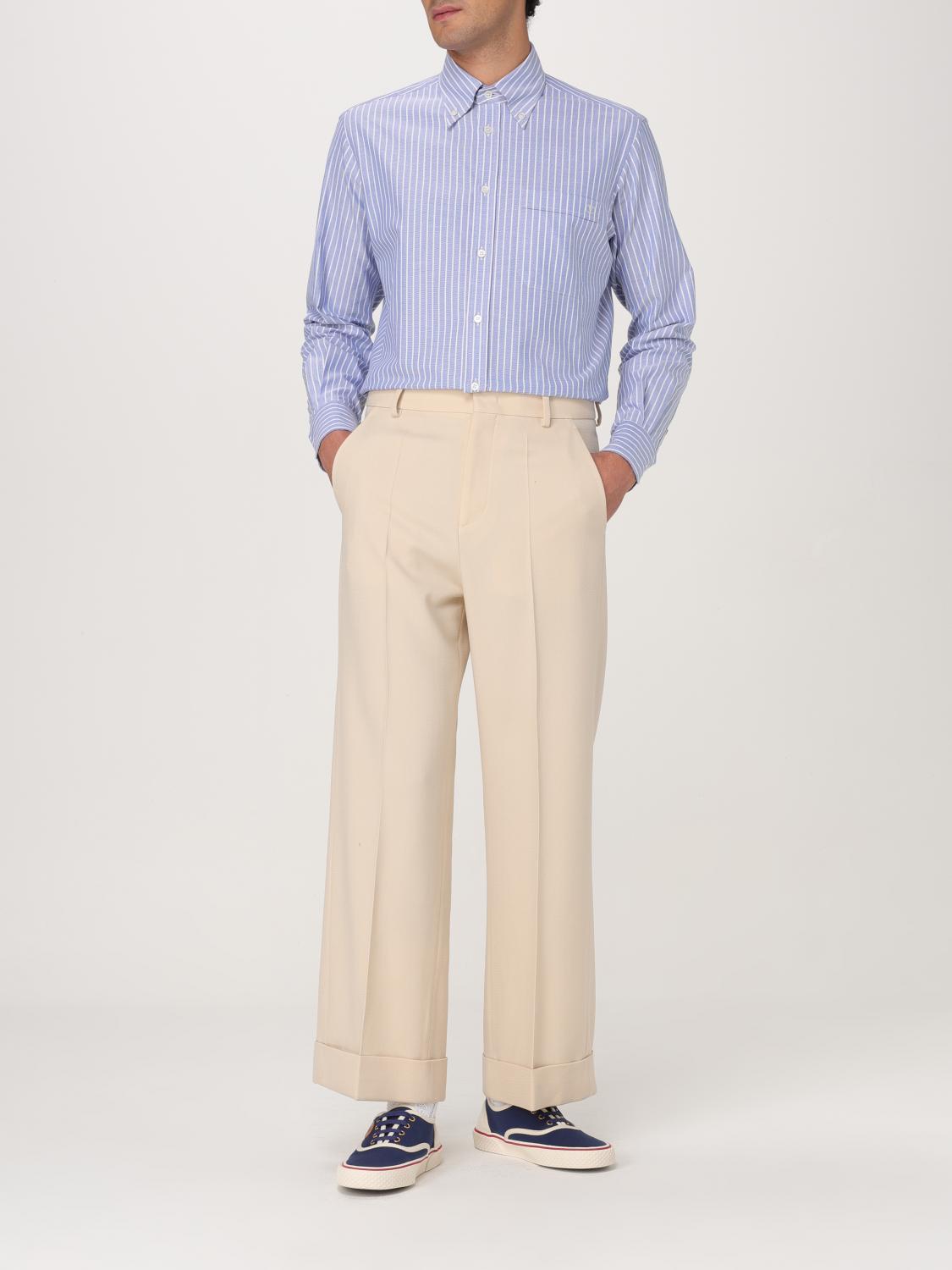 Valentino Shirt Men Gnawed Blue