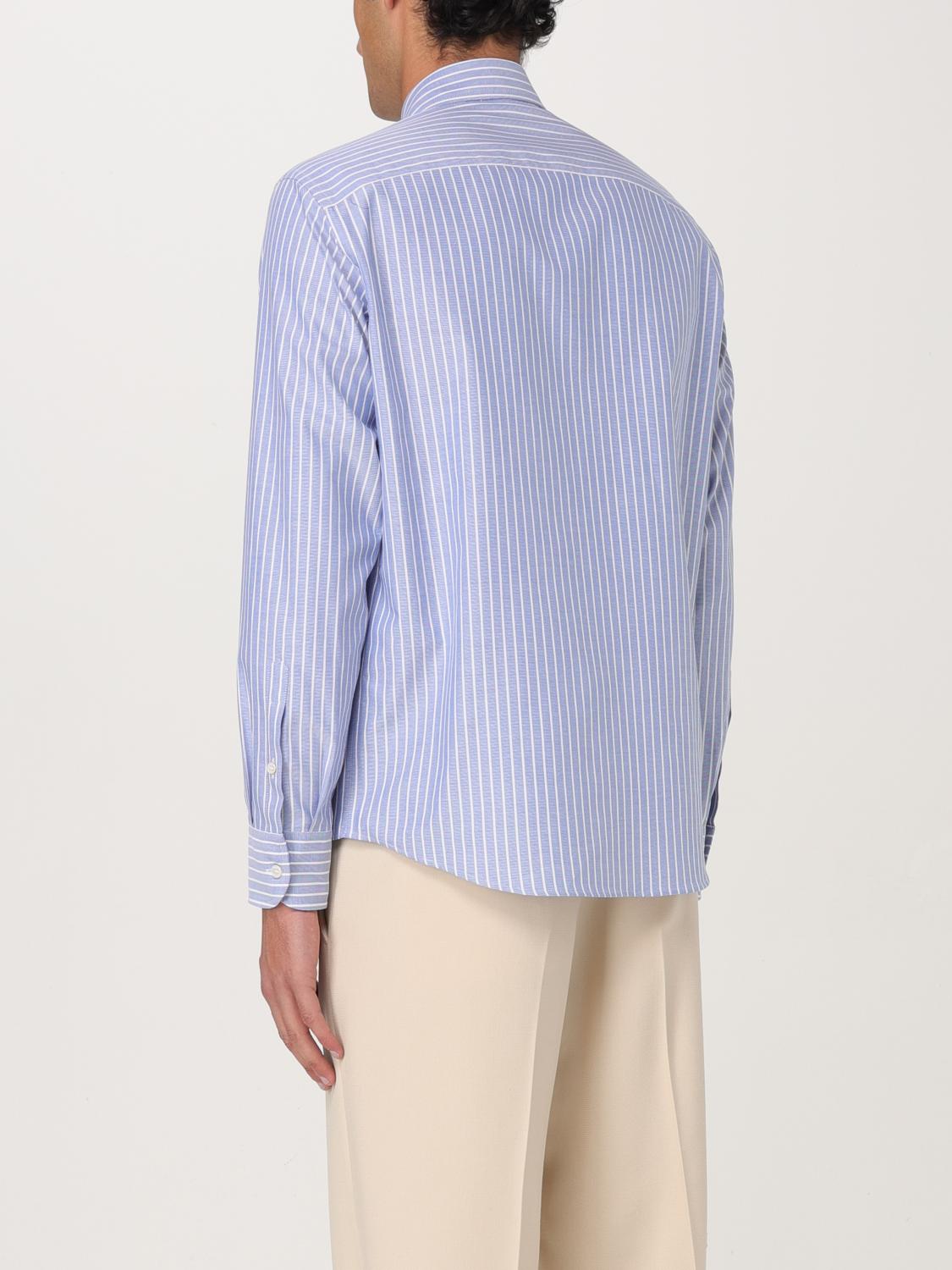 Valentino Shirt Men Gnawed Blue