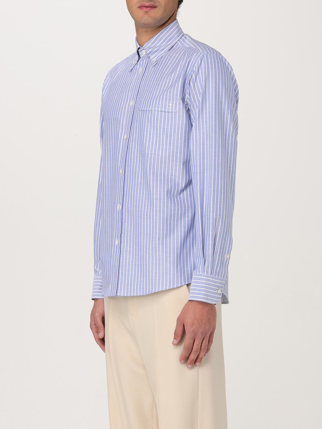 Valentino Shirt Men Gnawed Blue