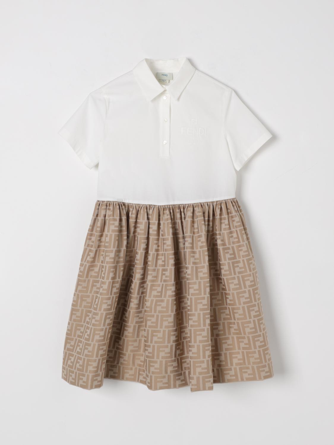 Fendi Dress Kids Beige