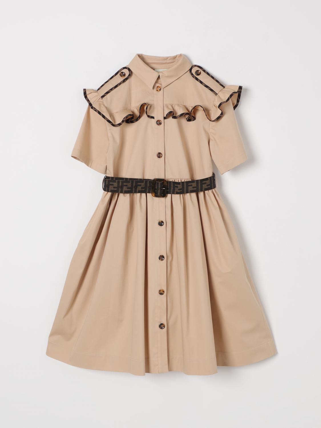 Fendi Dress Kids Beige