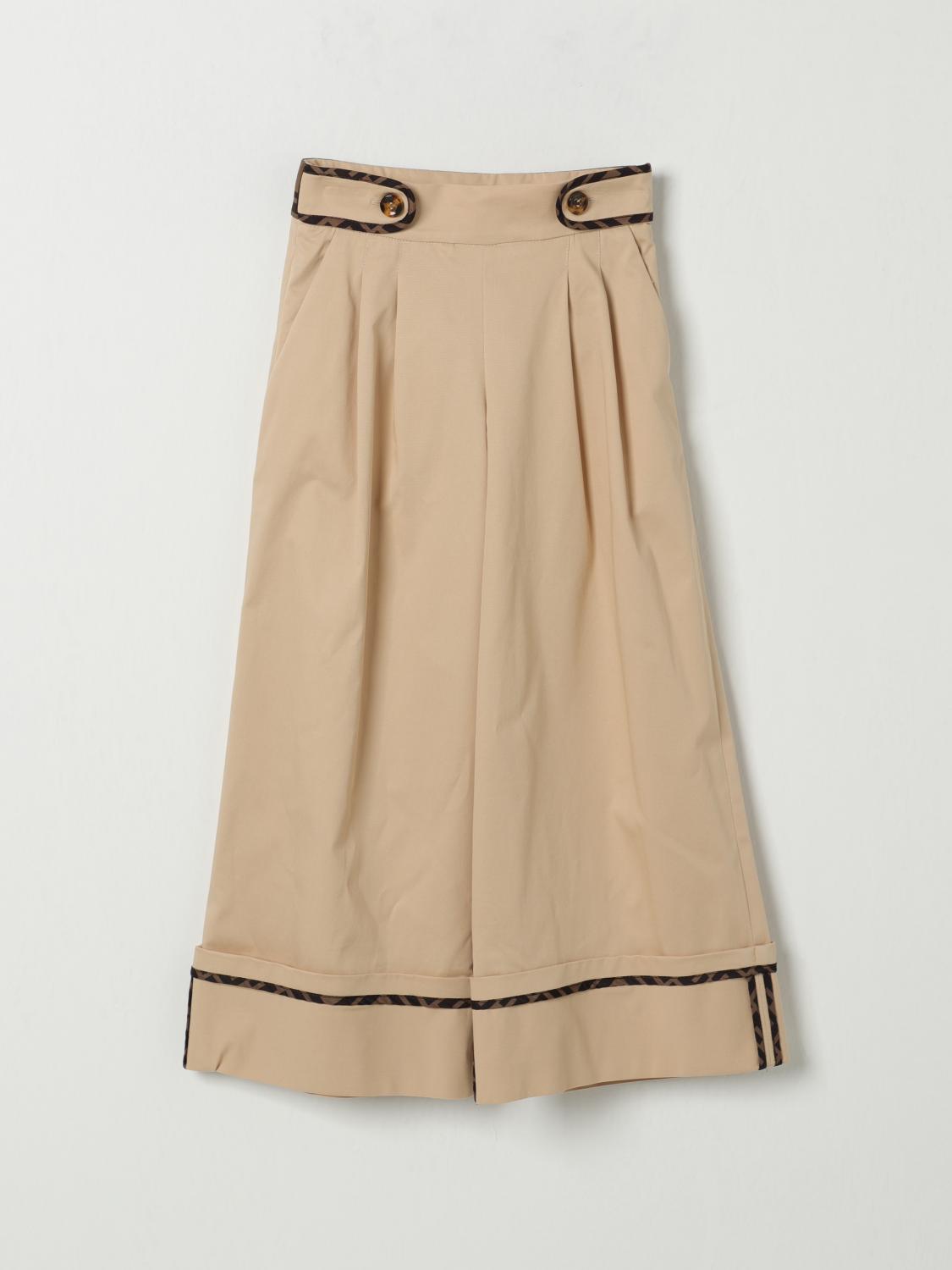 Fendi Pants Kids Beige