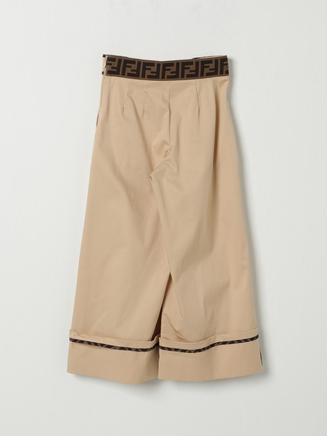 Fendi Pants Kids Beige