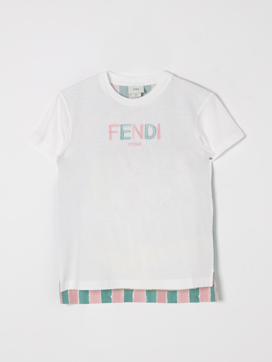 Fendi T Shirt Kids Pink