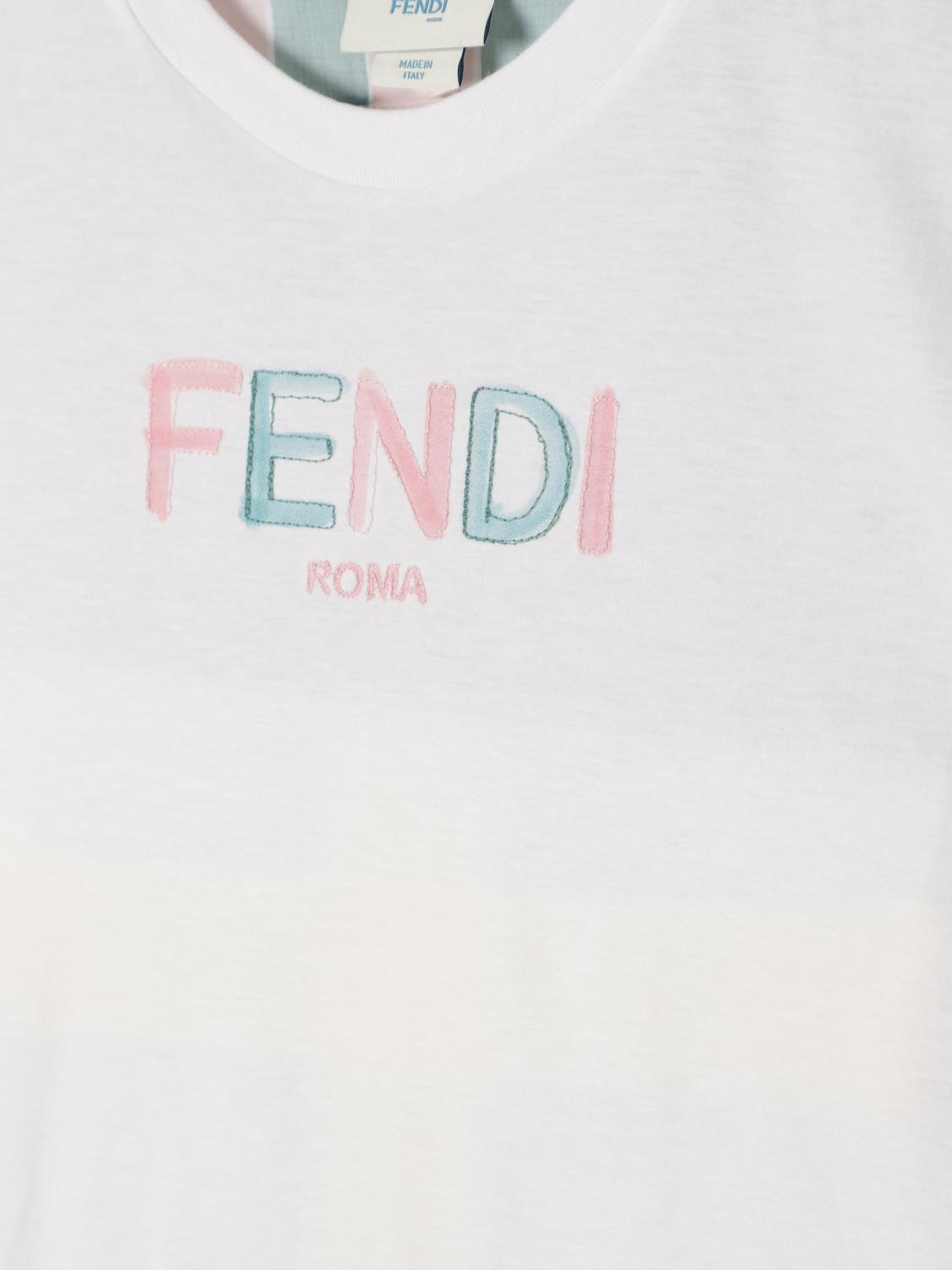Fendi T Shirt Kids Pink