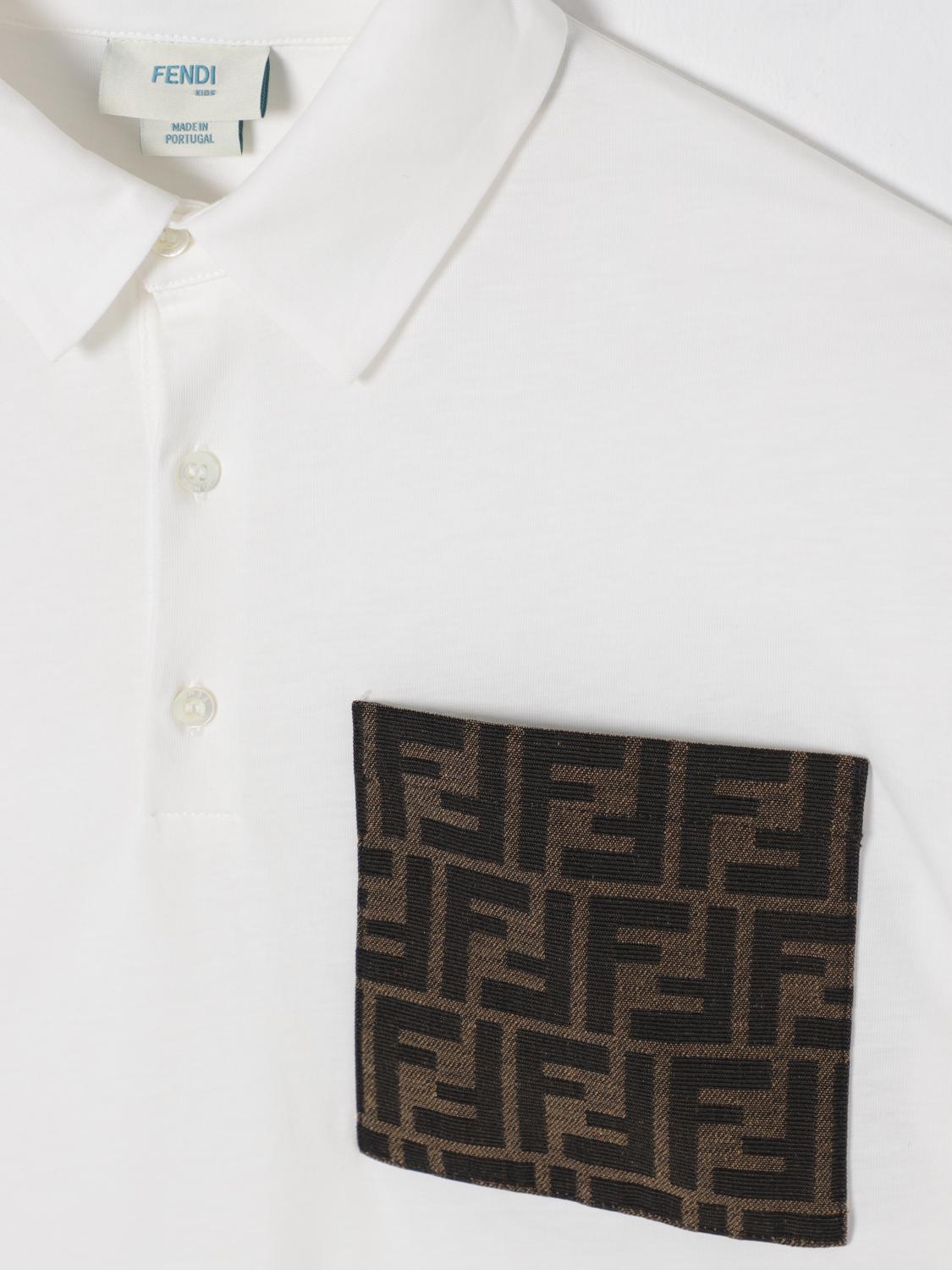 Fendi Polo Shirt Kids White