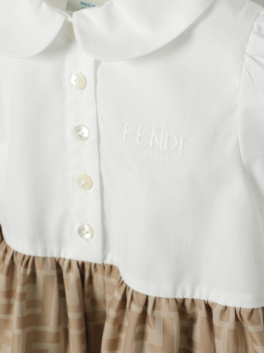 Fendi Romper Kids Beige
