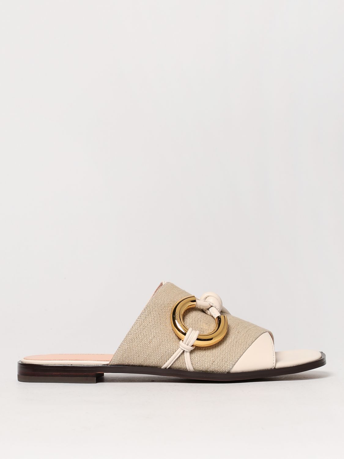 Coccinelle Flat Sandals Woman Natural