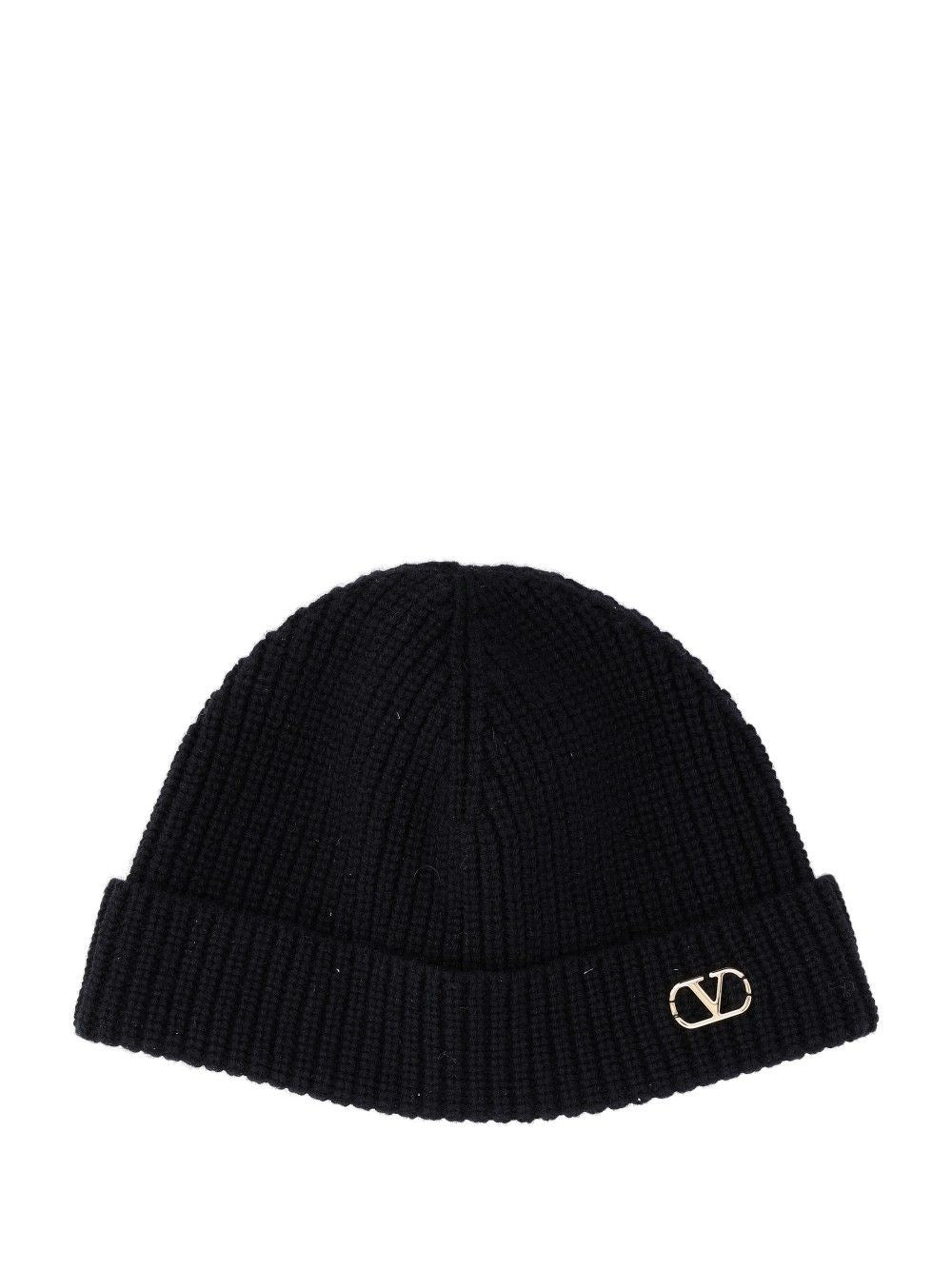 Valentino Garavani Knitted Beanie - Black
