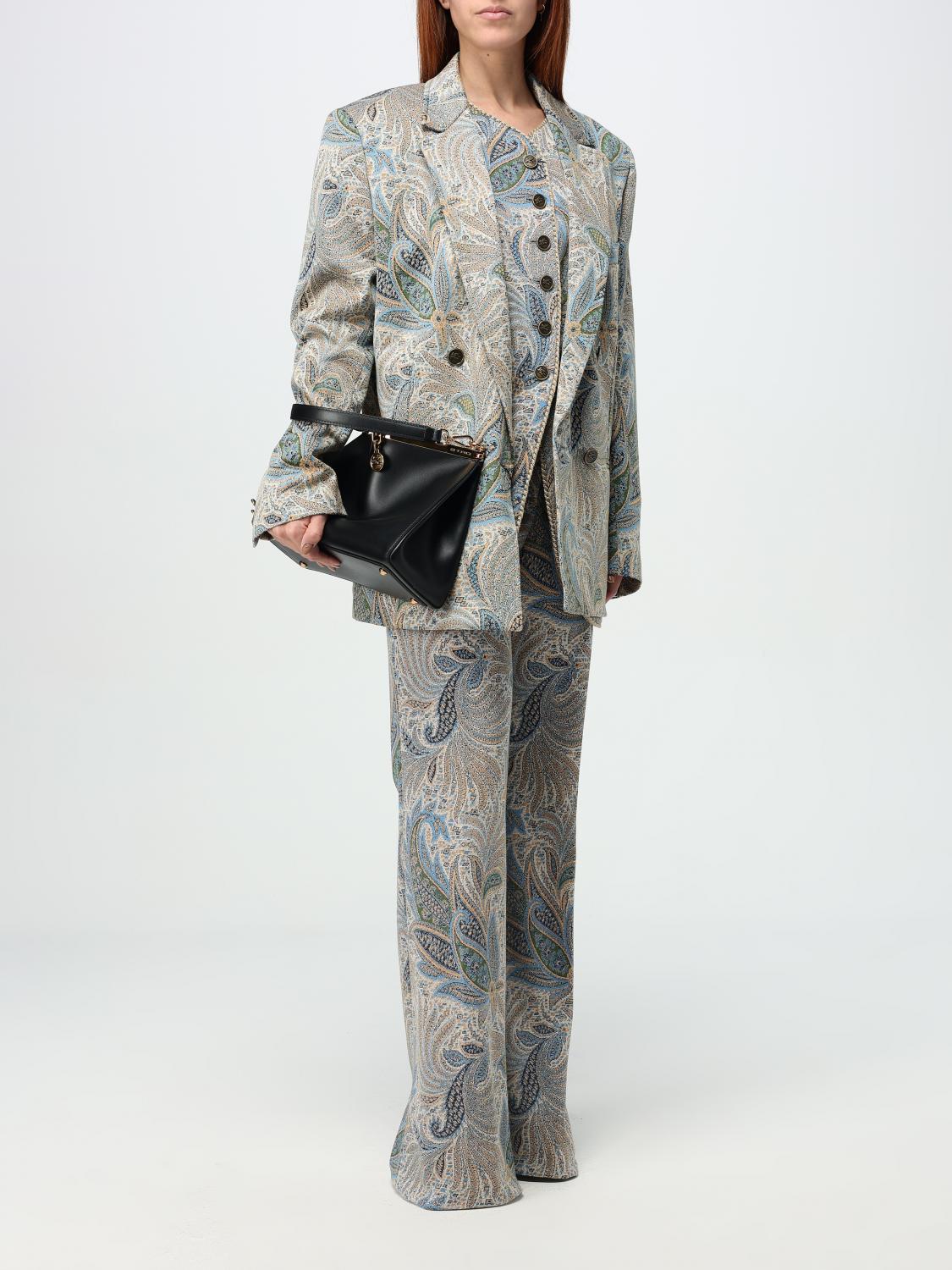 Etro Shoulder Bag Woman Gnawed Blue