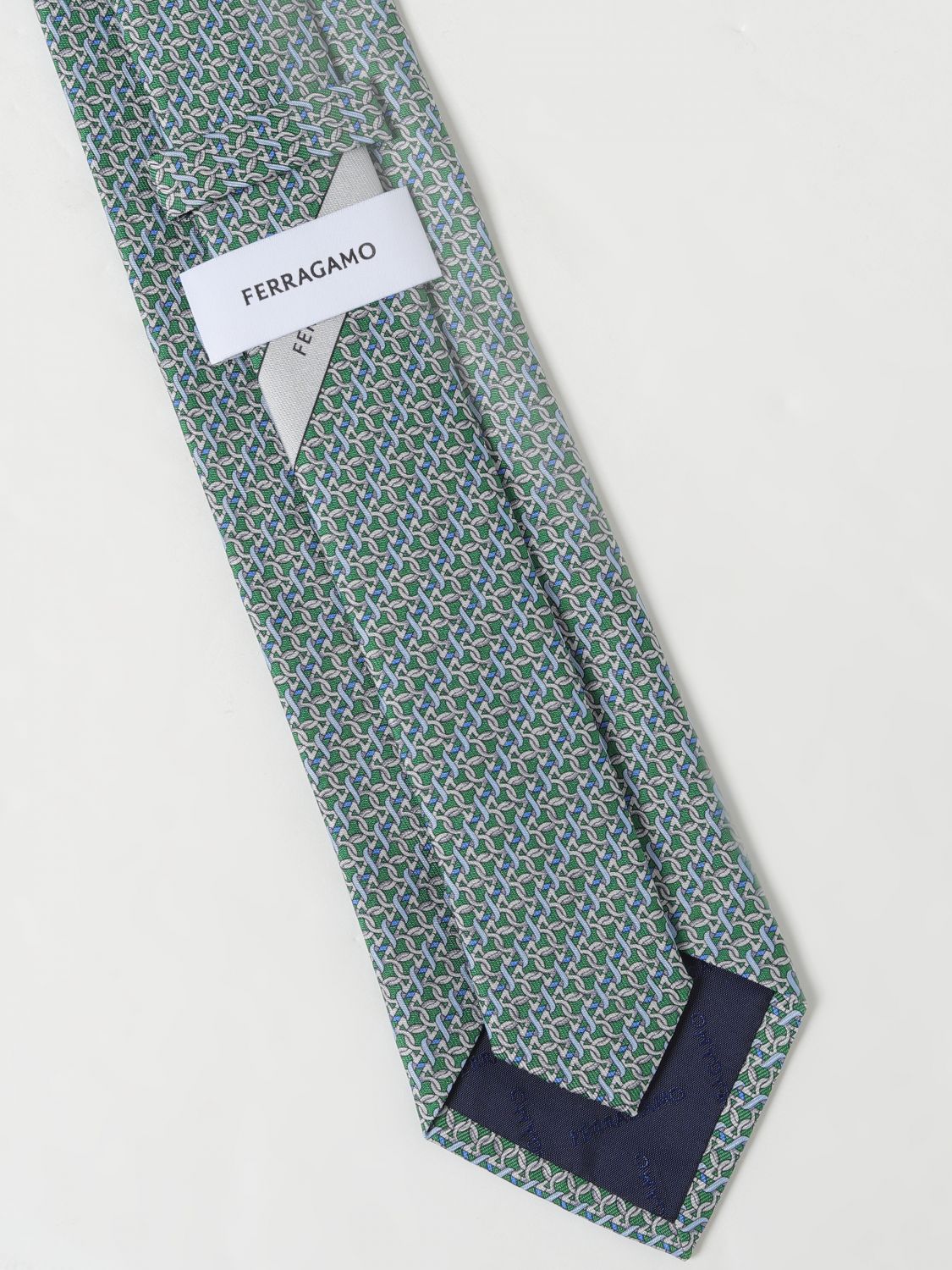 Ferragamo Tie Men Green