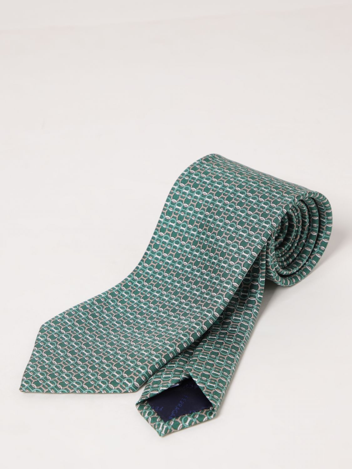 Ferragamo Tie Men Green