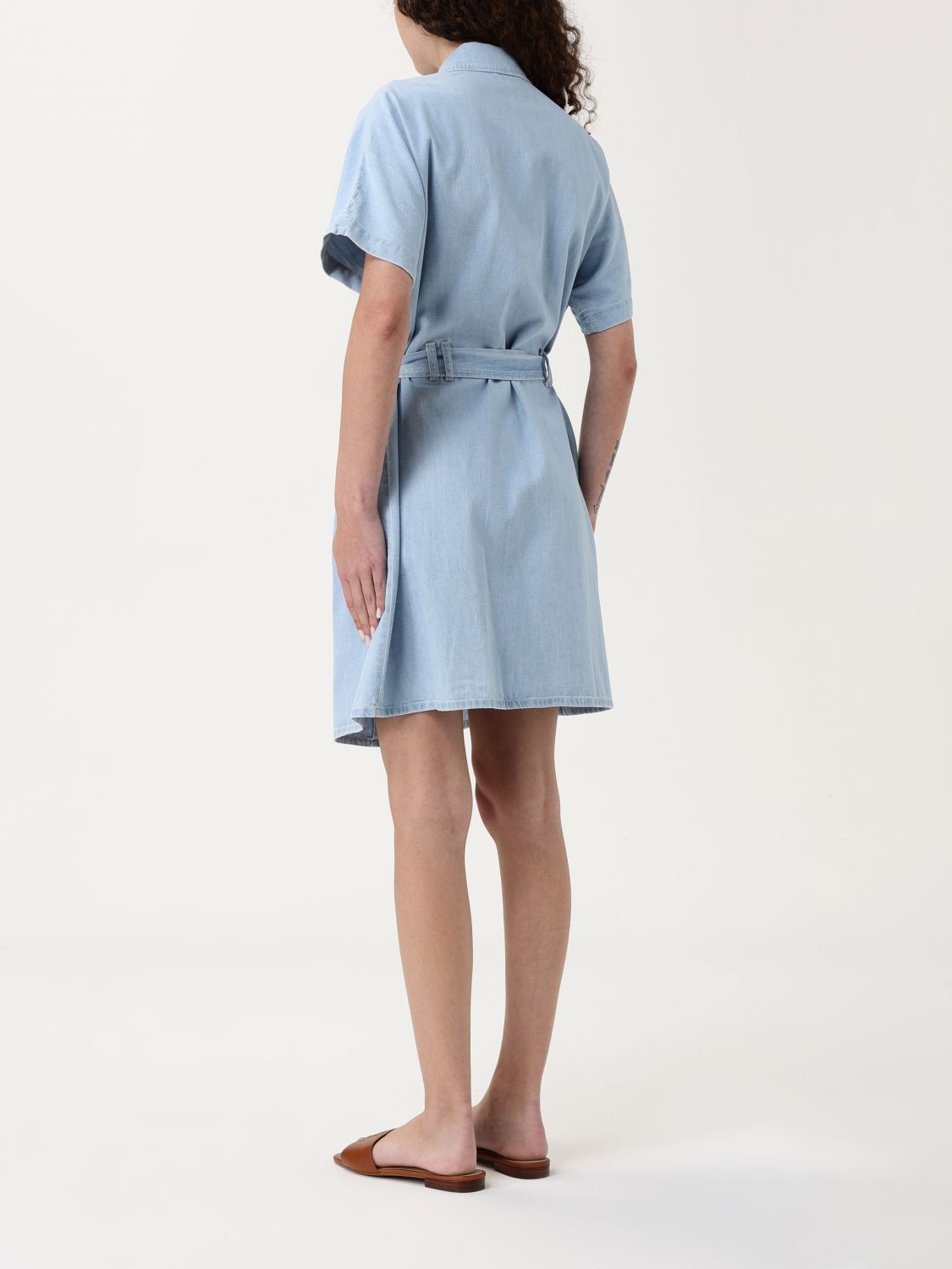 A.P.C. Dress Woman Gnawed Blue