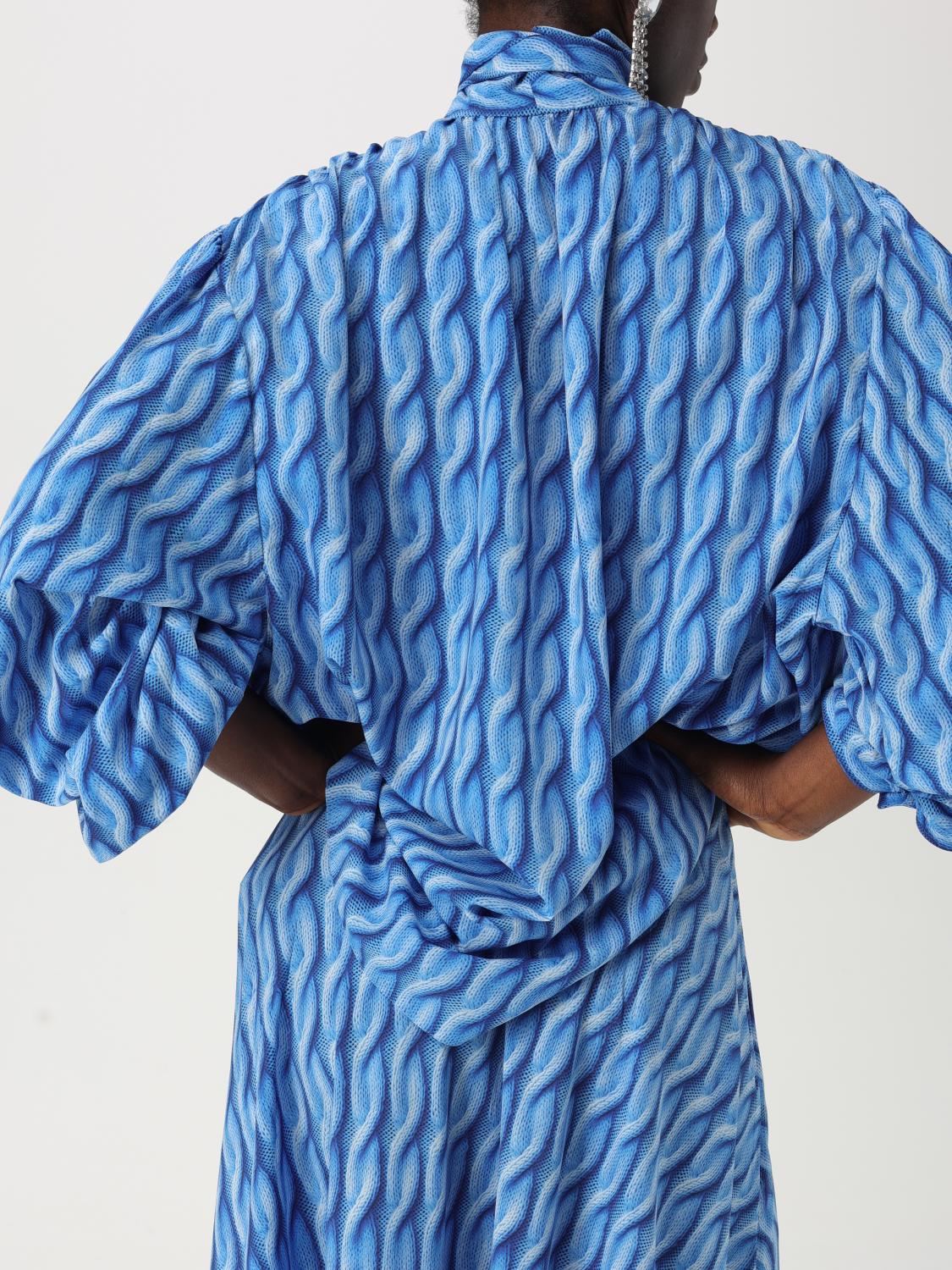 Balenciaga Dress Woman Gnawed Blue