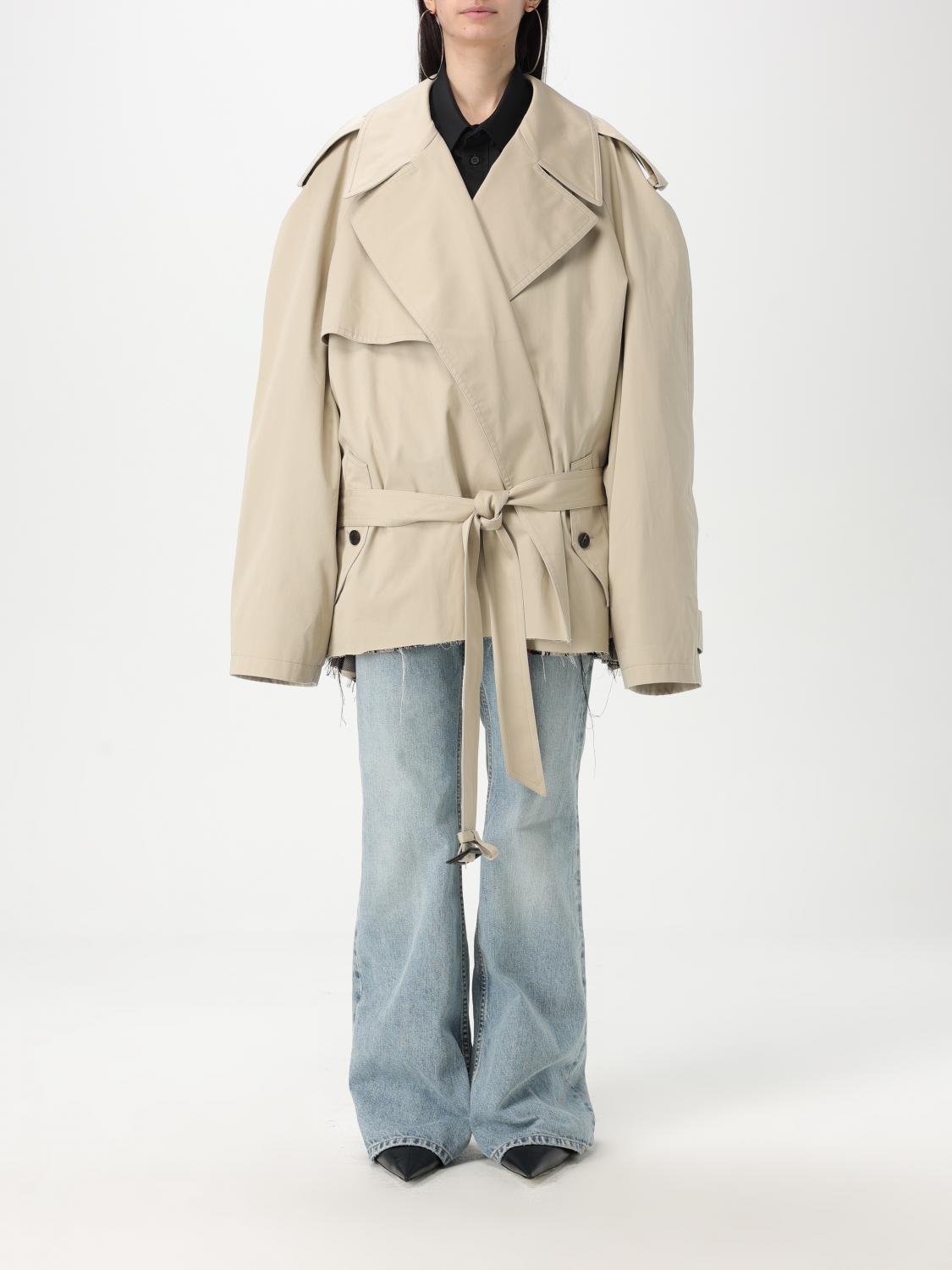 Balenciaga Trench Coat Woman Beige
