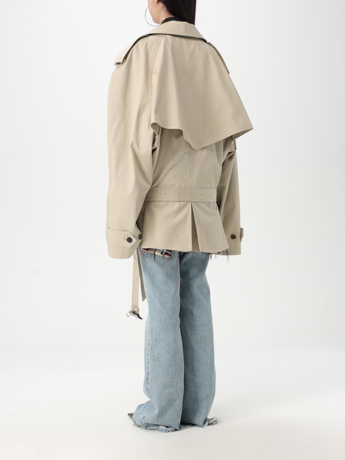 Balenciaga Trench Coat Woman Beige