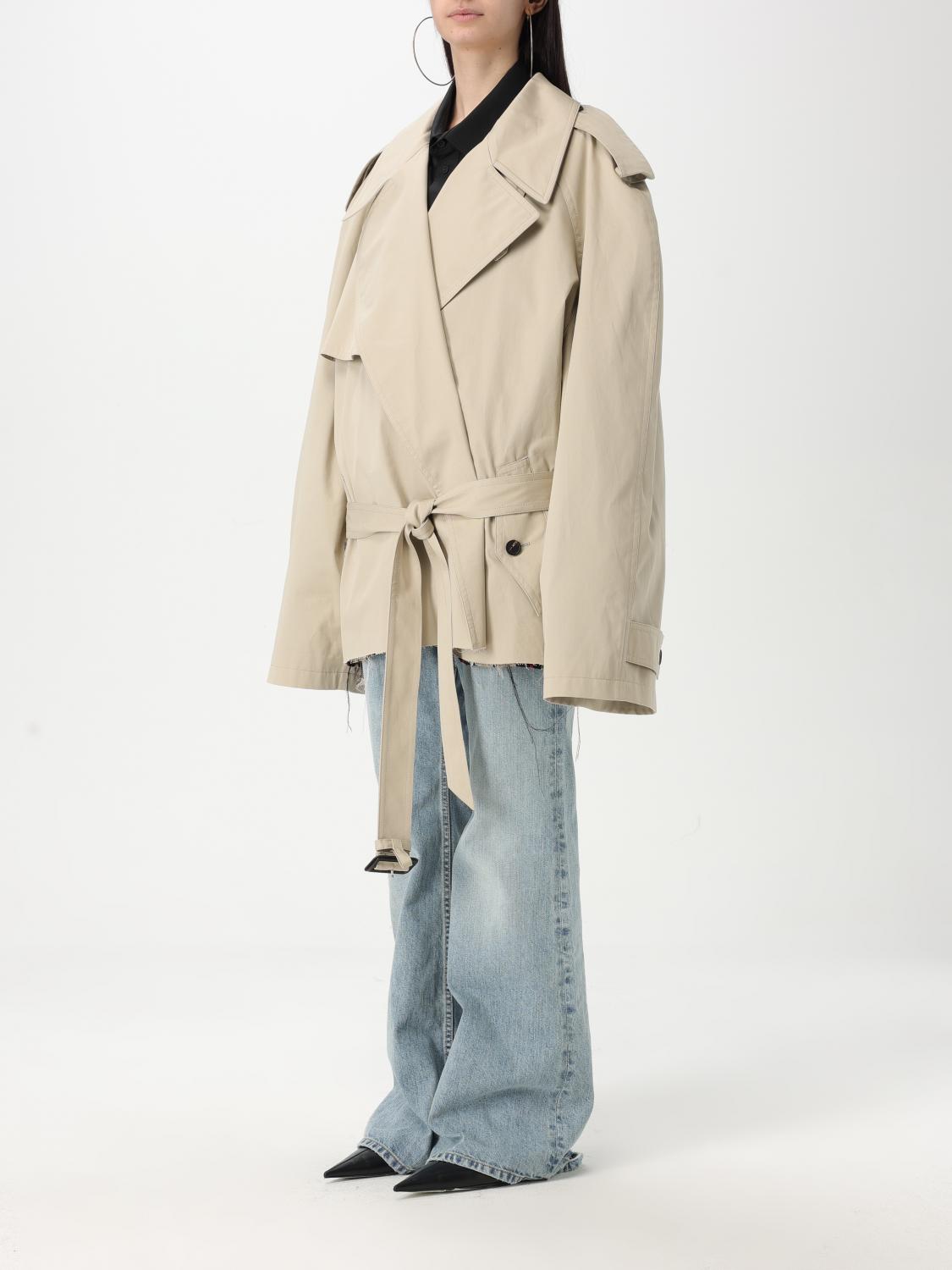 Balenciaga Trench Coat Woman Beige