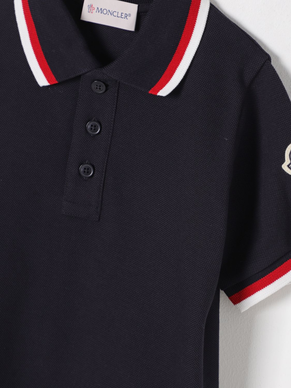 Moncler Polo Shirt Kids Navy