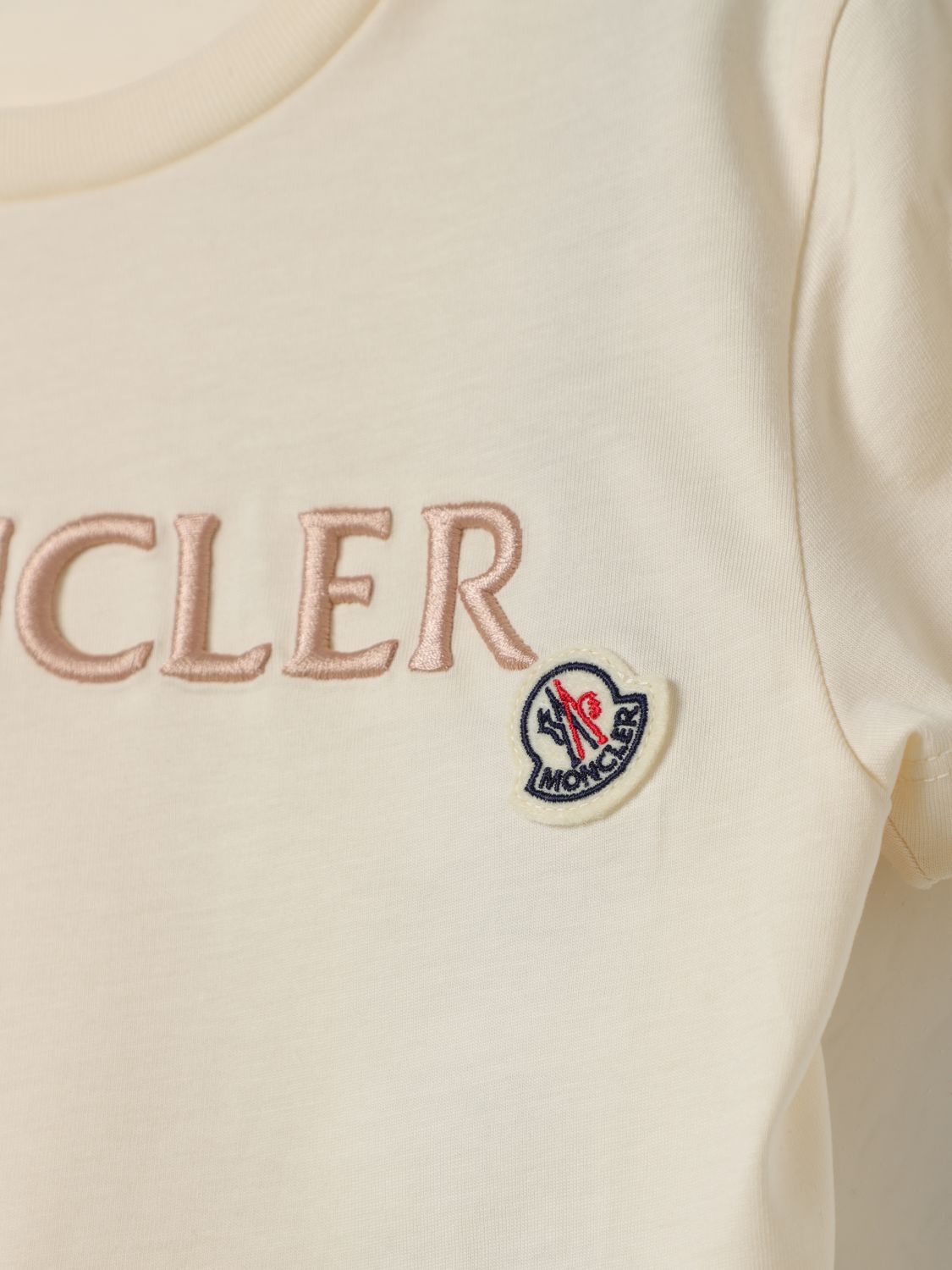 Moncler T Shirt Kids Yellow Cream