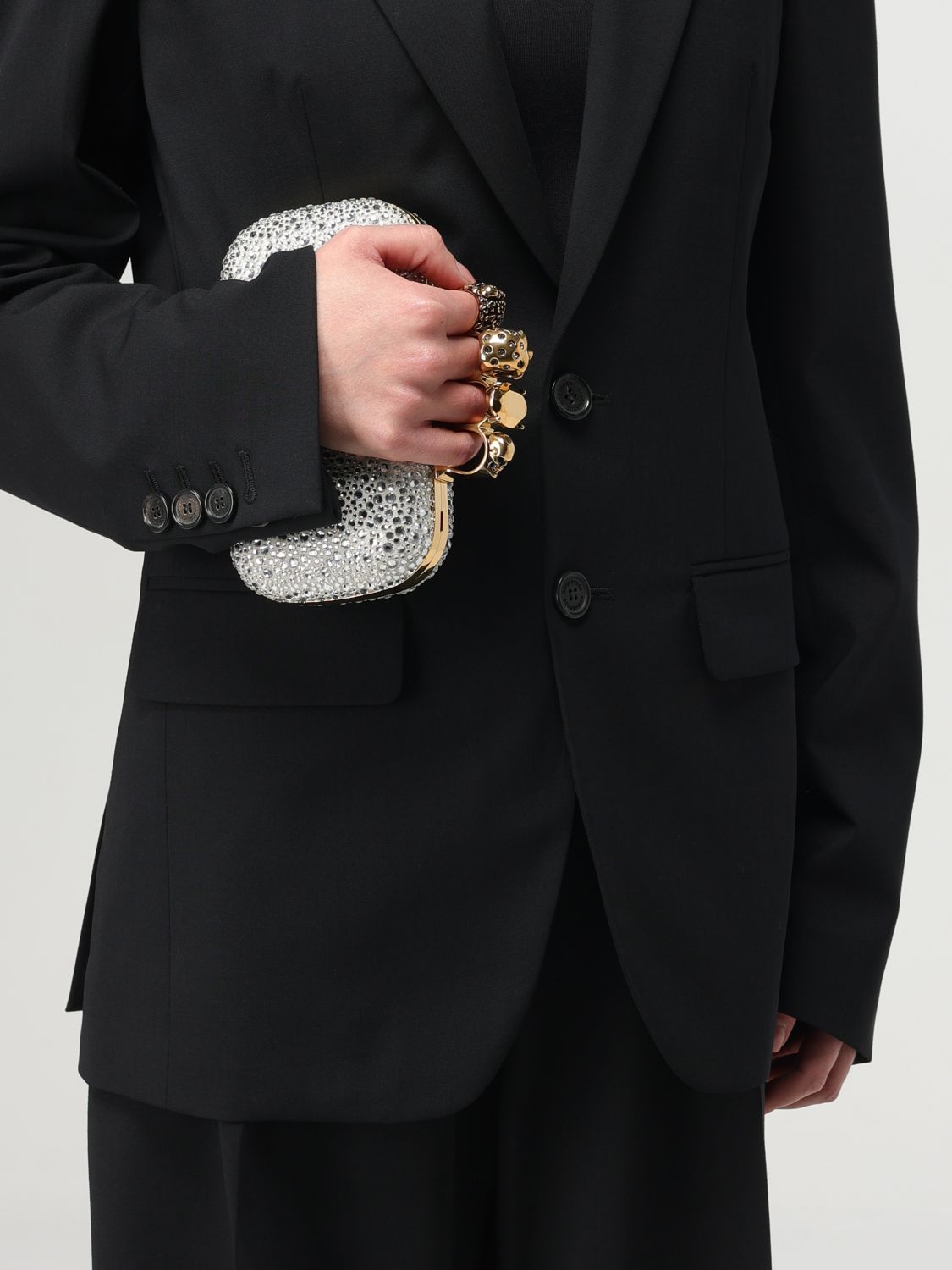 Alexander Mcqueen Clutch Woman Silver