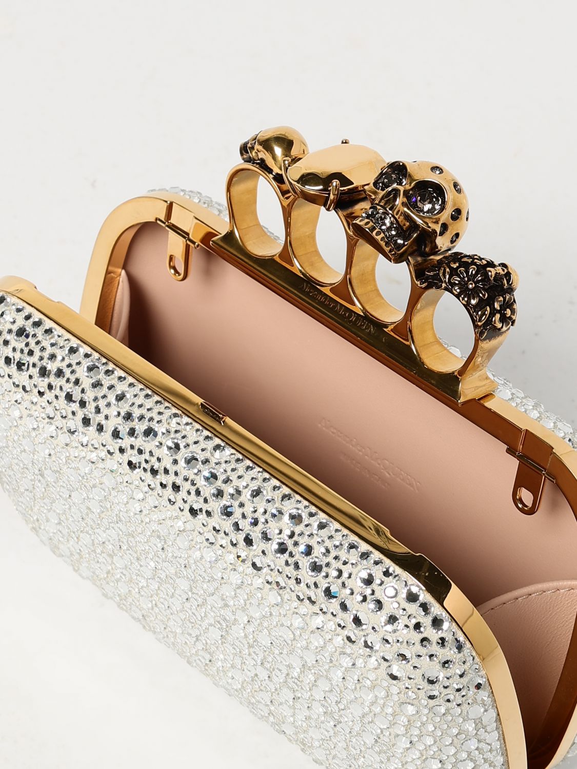 Alexander Mcqueen Clutch Woman Silver