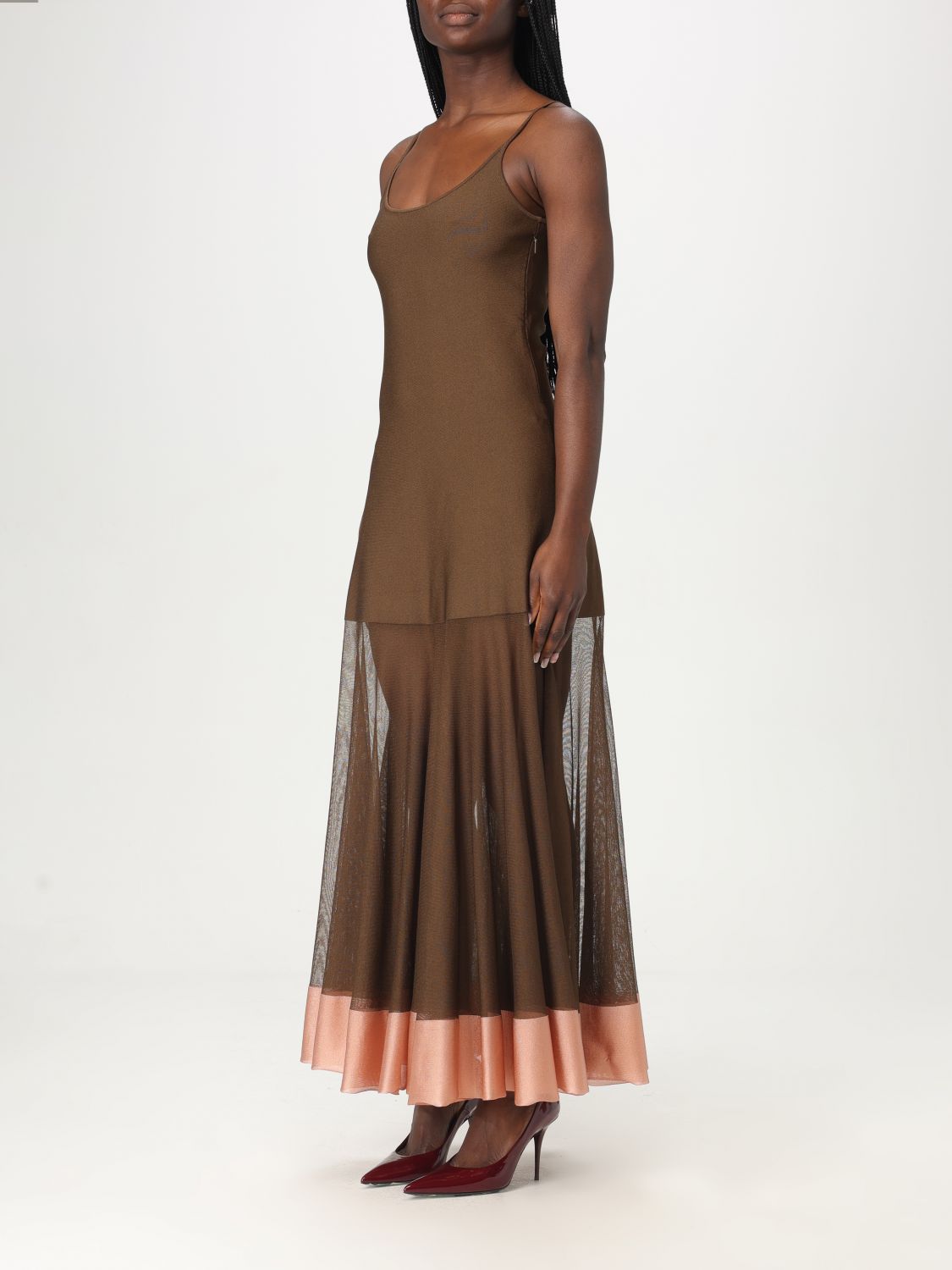 Fendi Dress Woman Brown