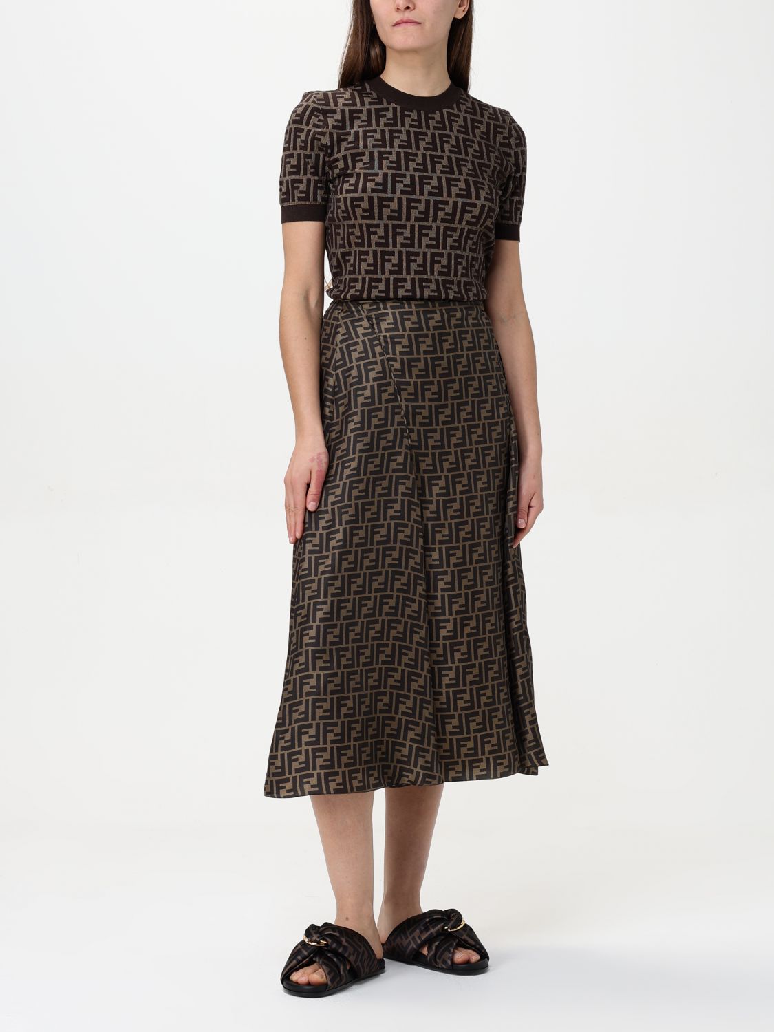 Fendi Sweater Woman Tobacco