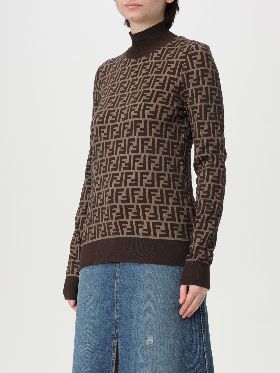 Fendi Sweater Woman Tobacco