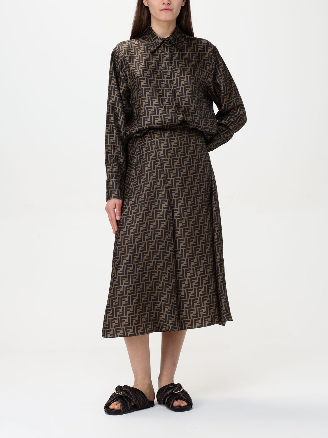 Fendi Shirt Woman Tobacco