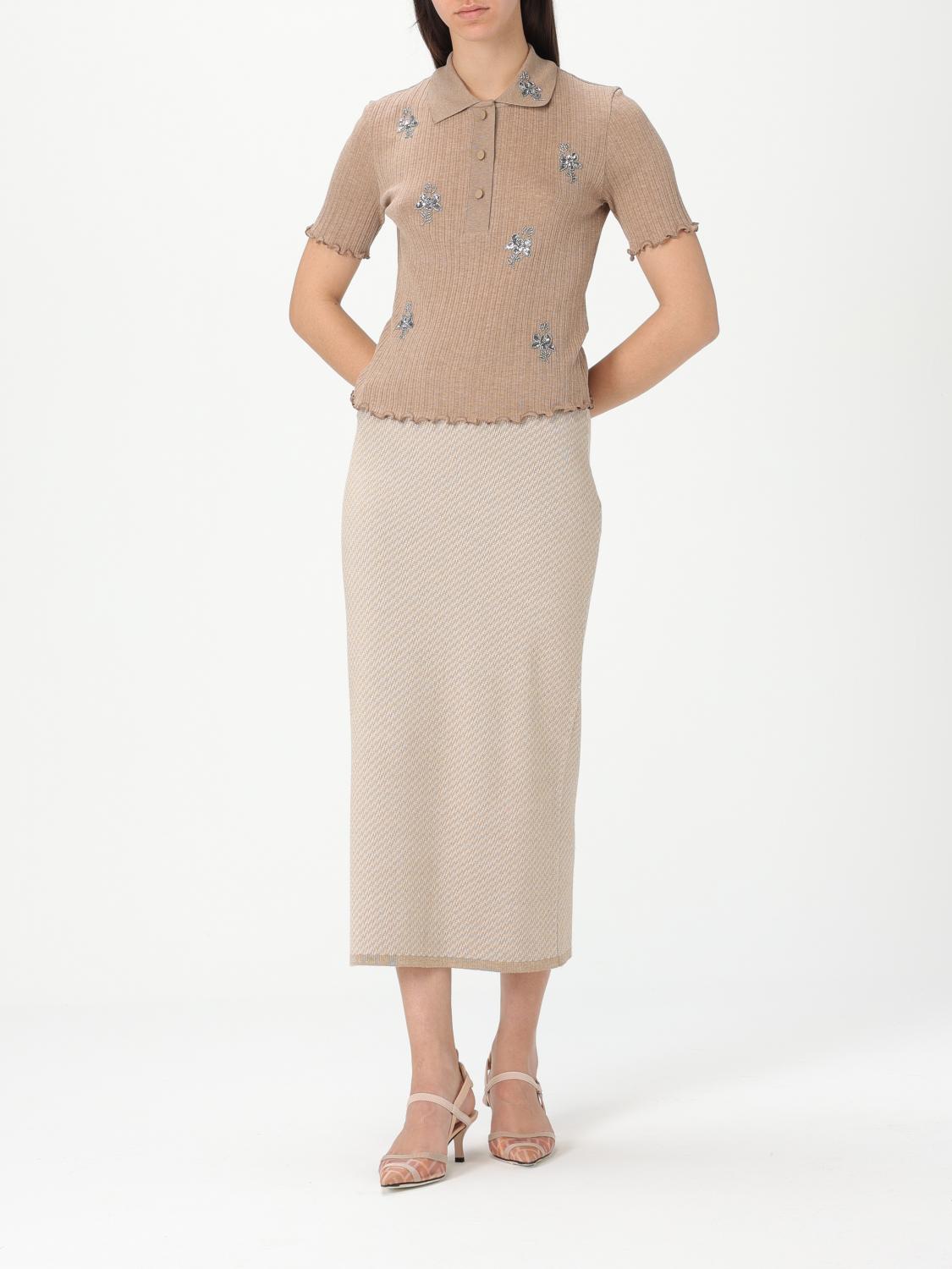 Fendi Polo Shirt Woman Camel