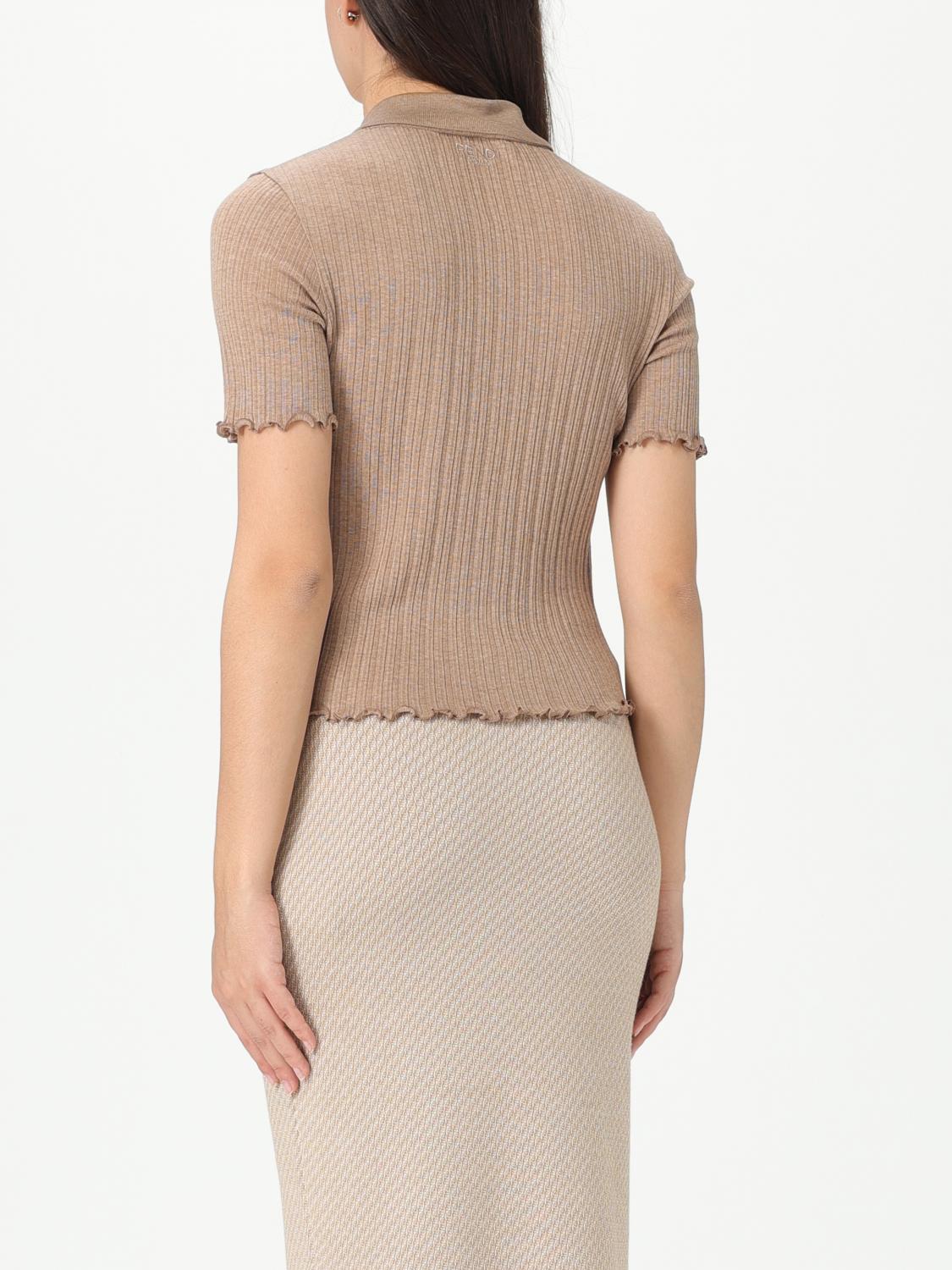 Fendi Polo Shirt Woman Camel
