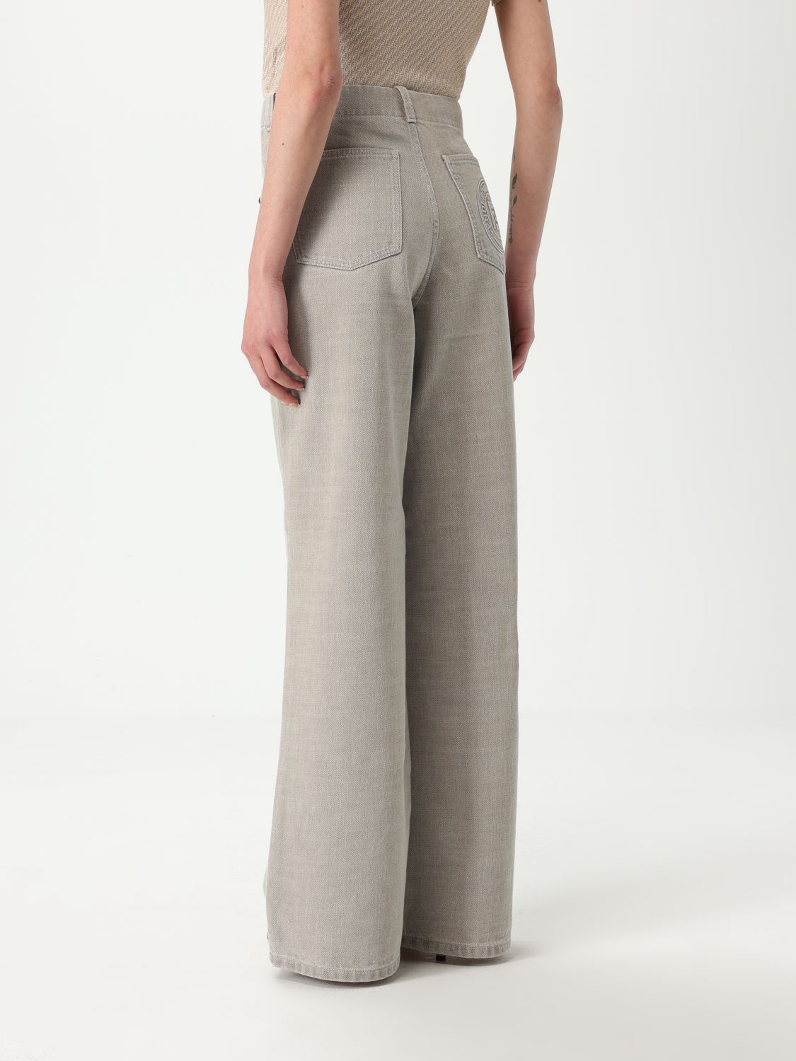 Fendi Pants Woman Beige